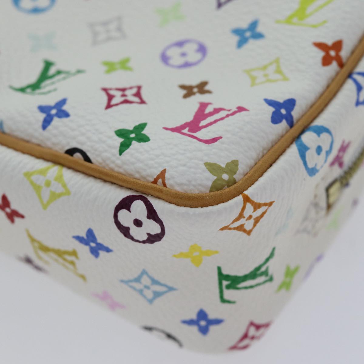 LOUIS VUITTON Monogram Multicolor Trousse Wapity Pouch White M58033 70443A