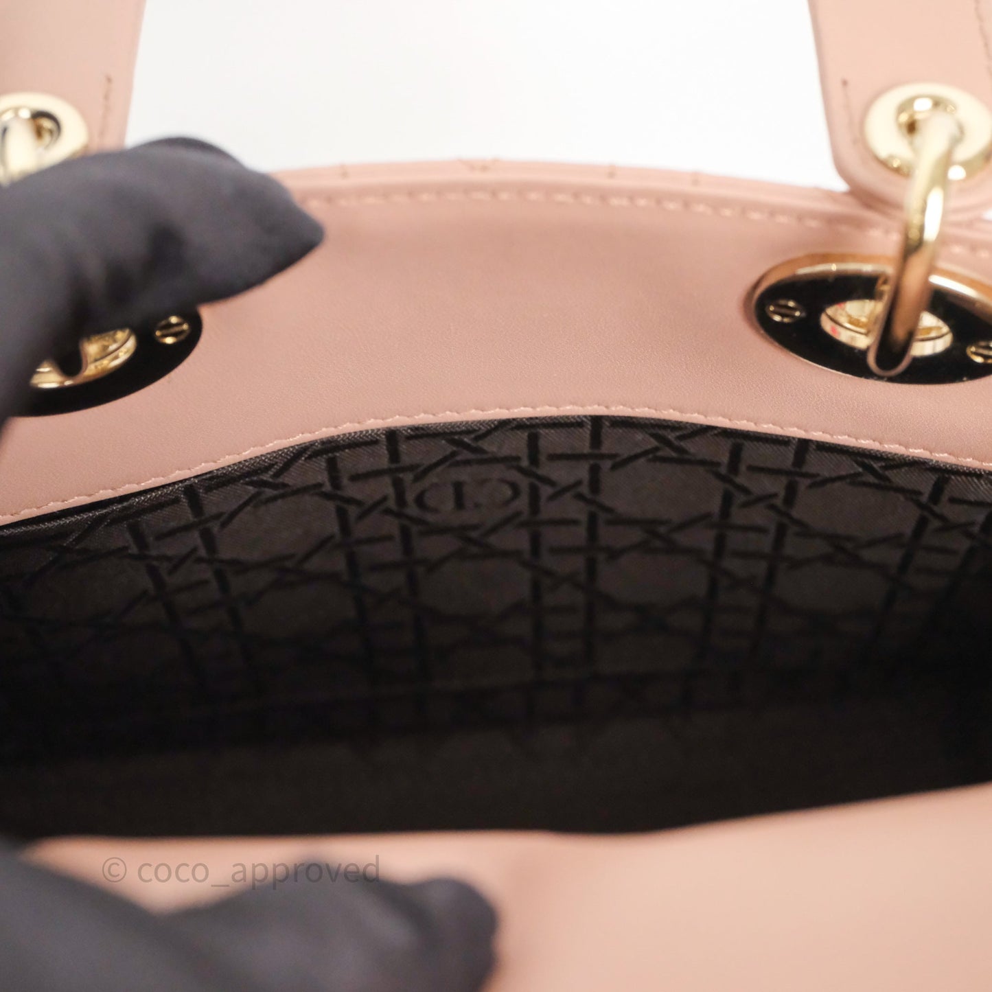 Christian Dior Small Lady Dior My ABCDior Bag Blush Cannage Lambskin