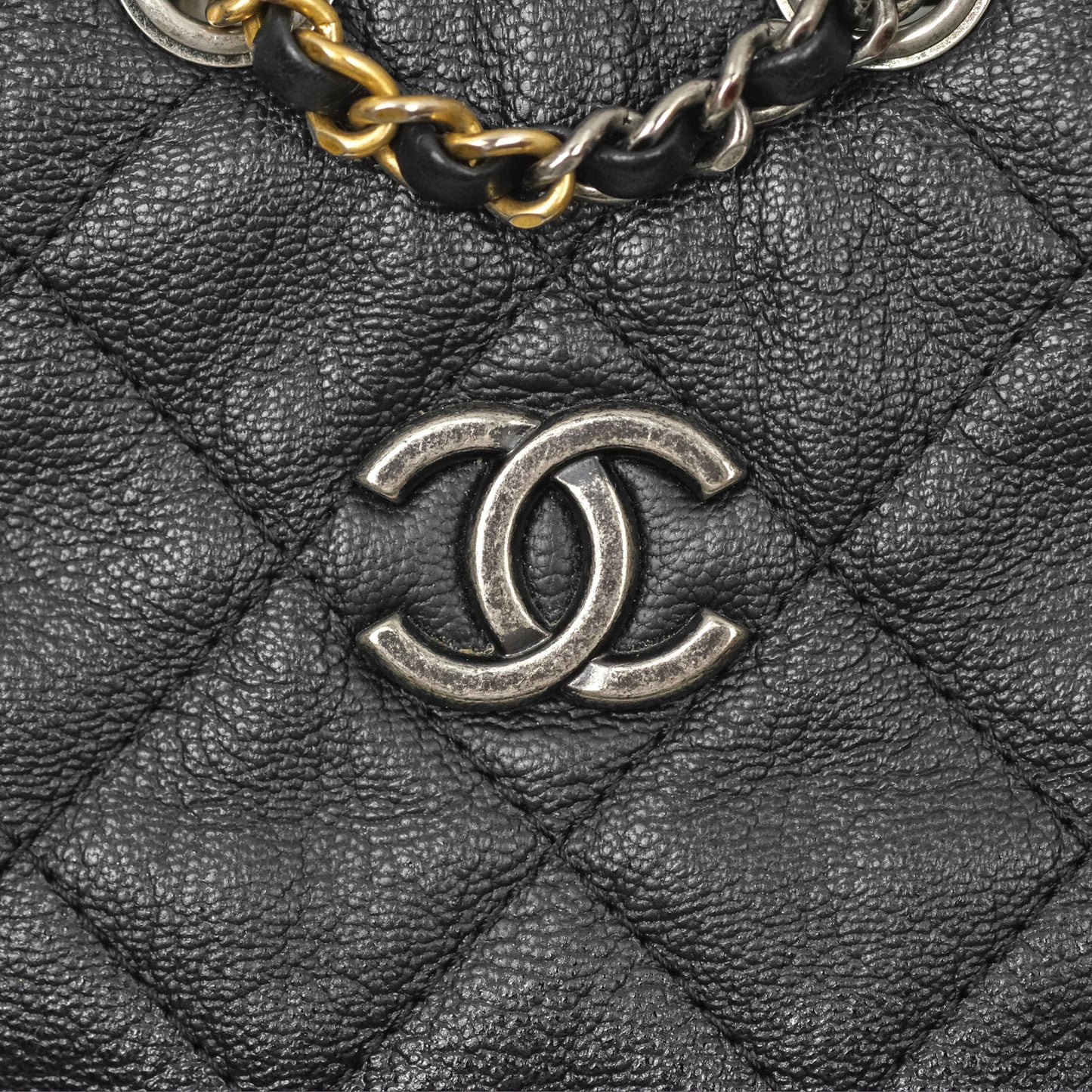 Chanel Small Gabrielle Backpack Black Patent Goatskin