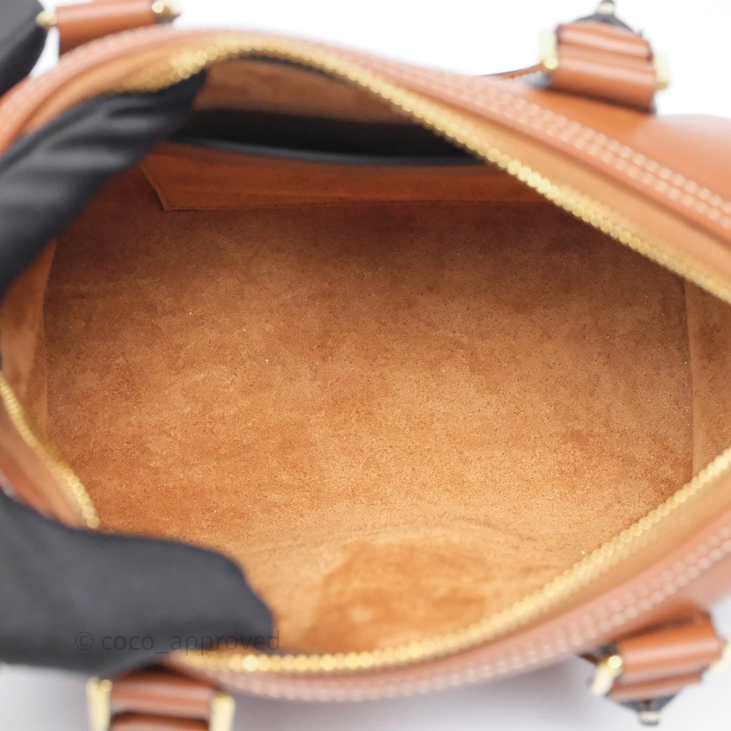 Celine Small Boston Bag Tan Calfskin Gold Hardware
