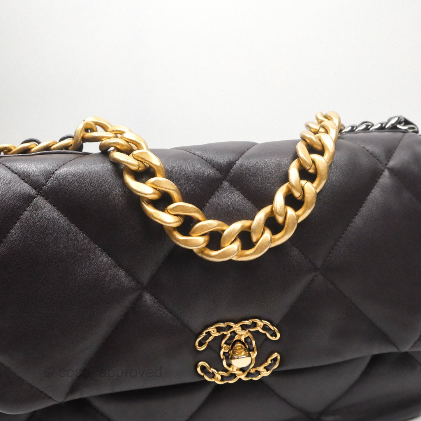 Chanel 19 Medium Dark Brown Mixed Hardware