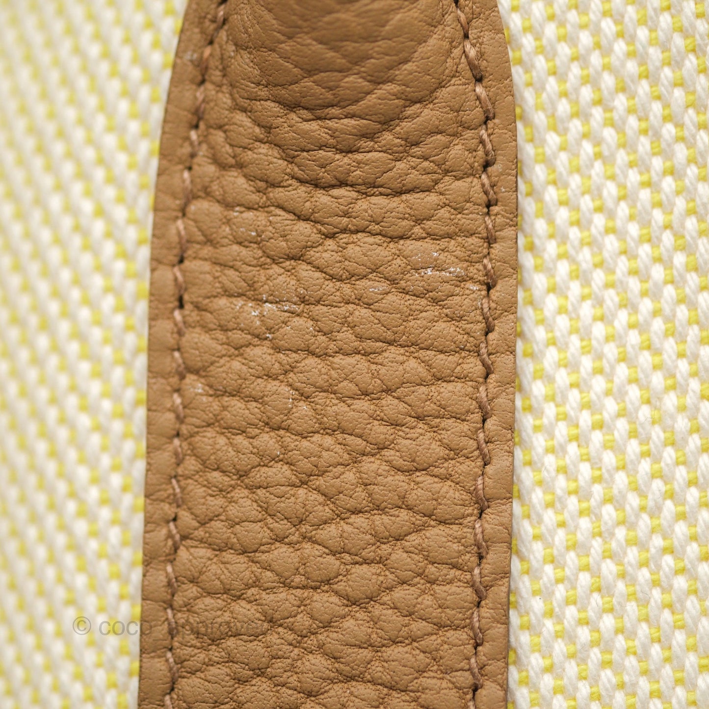 Hermès Garden Party 30 Canvas Ecru-Jaune Citron 9N/ Biscuit 48