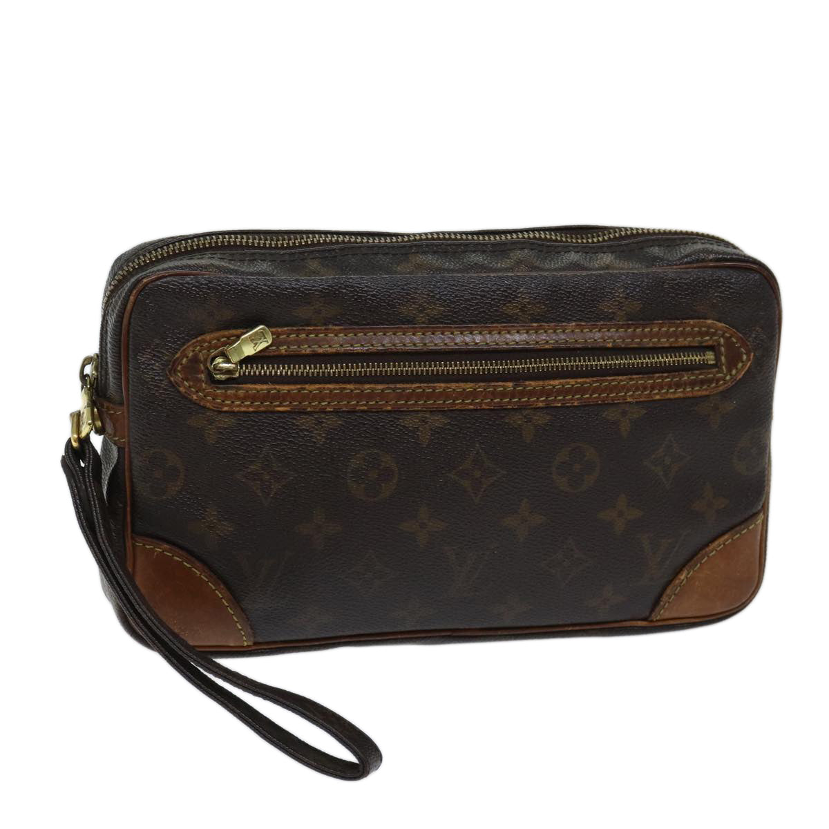 LOUIS VUITTON Monogram Marly Dragonne GM Clutch Bag M51825 LV 70473