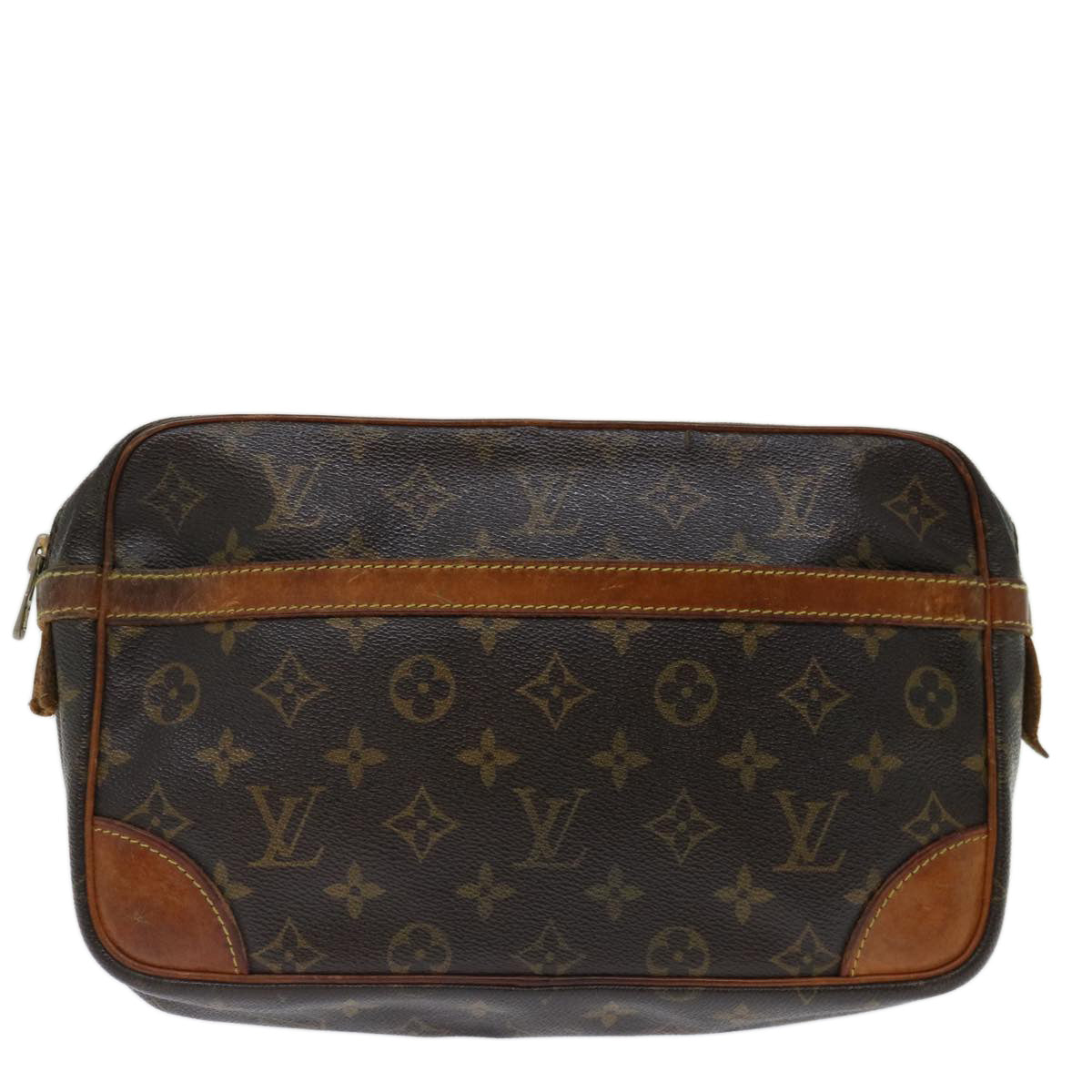 LOUIS VUITTON Monogram Compiegne 28 Clutch Bag M51845 LV 70477