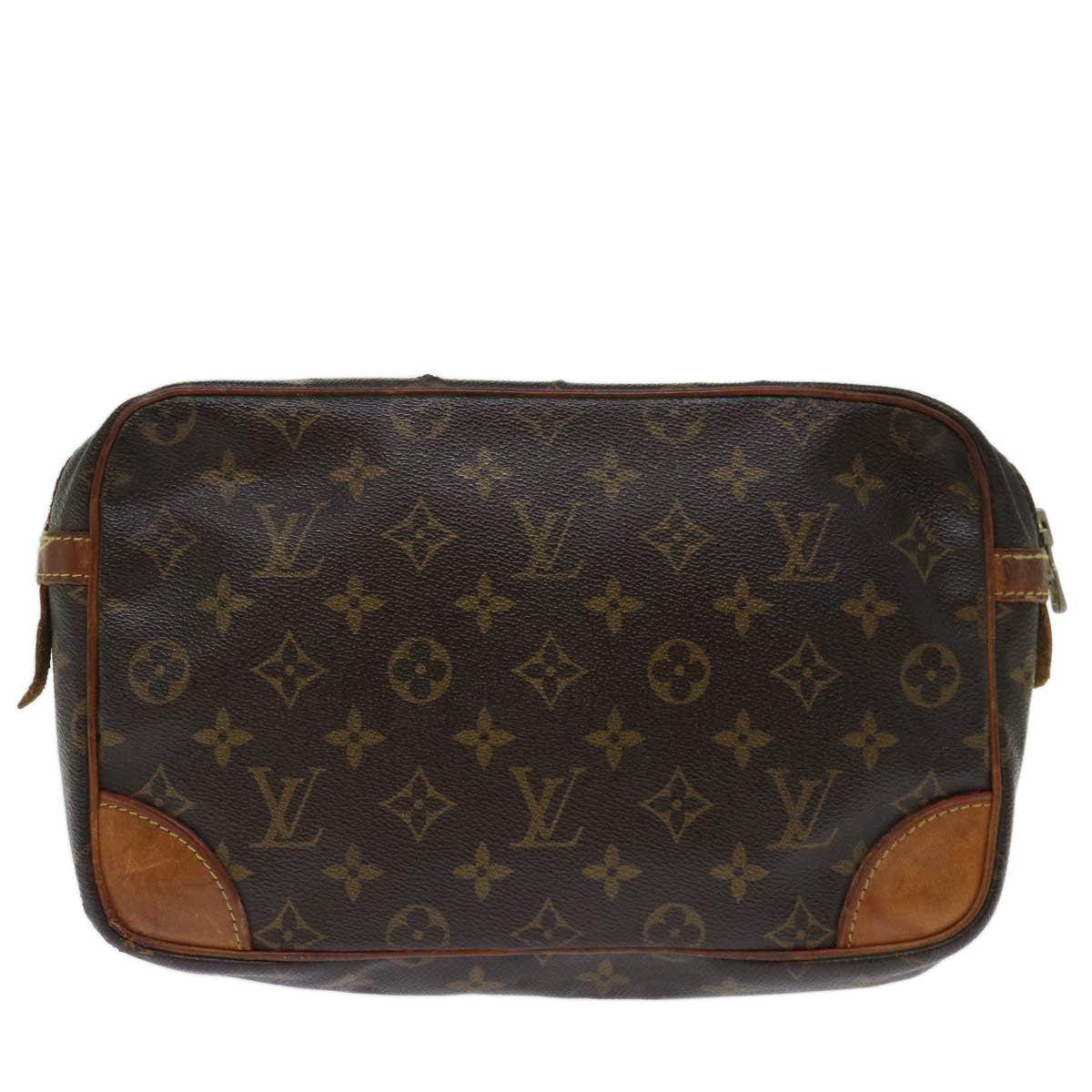 LOUIS VUITTON Monogram Compiegne 28 Clutch Bag M51845 LV 70477
