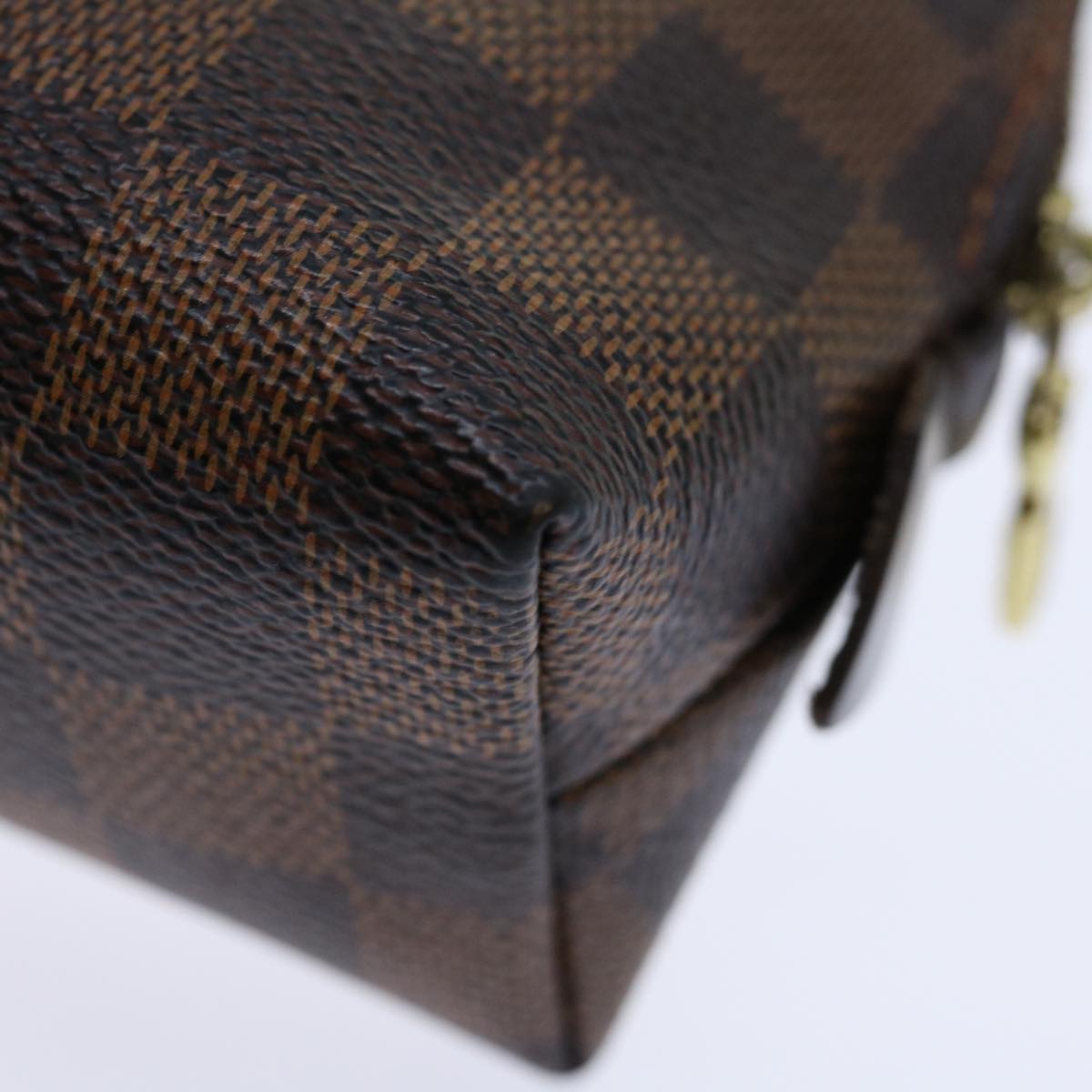 LOUIS VUITTON Damier Ebene Pochette Cosmetic PM Pouch N47516 LV 70492