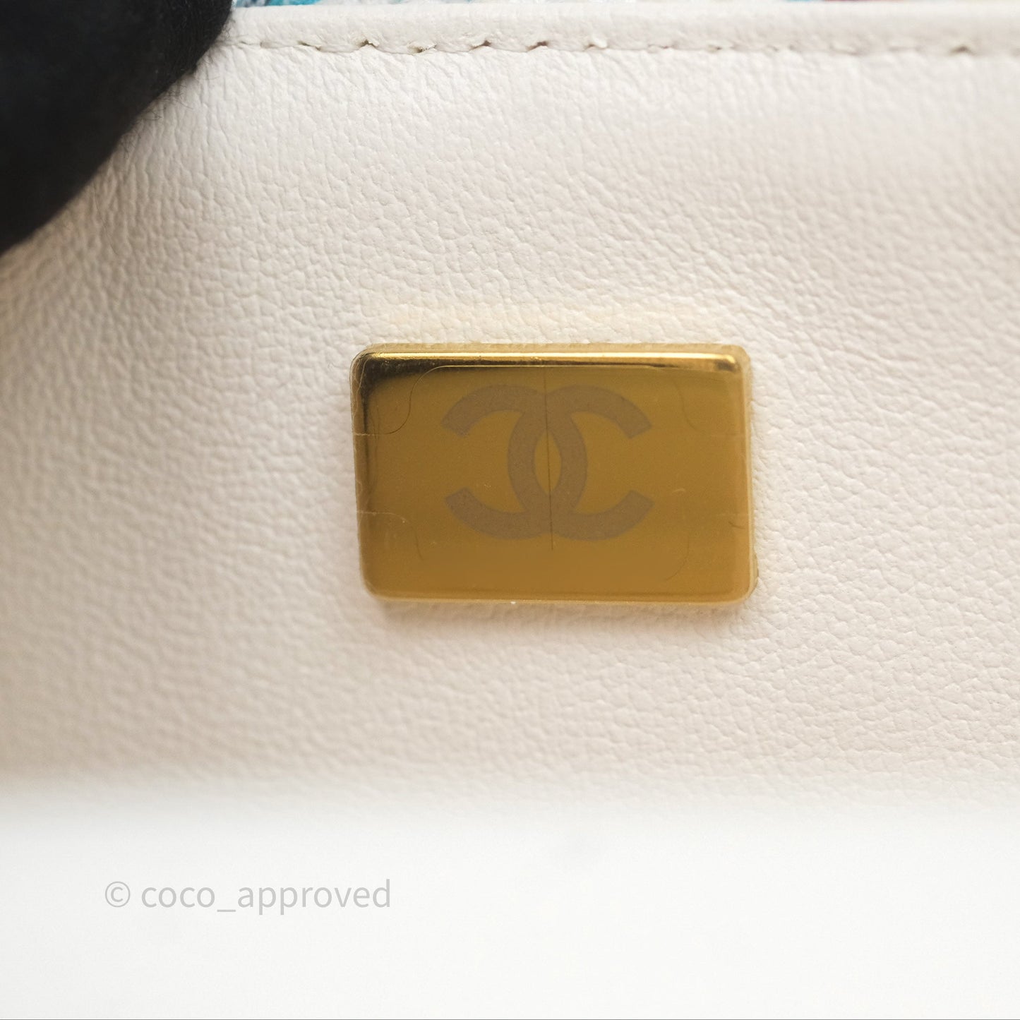 Chanel Tweed Quilted Mini Rectangular Flap Pink Tweed Gold Hardware 22K