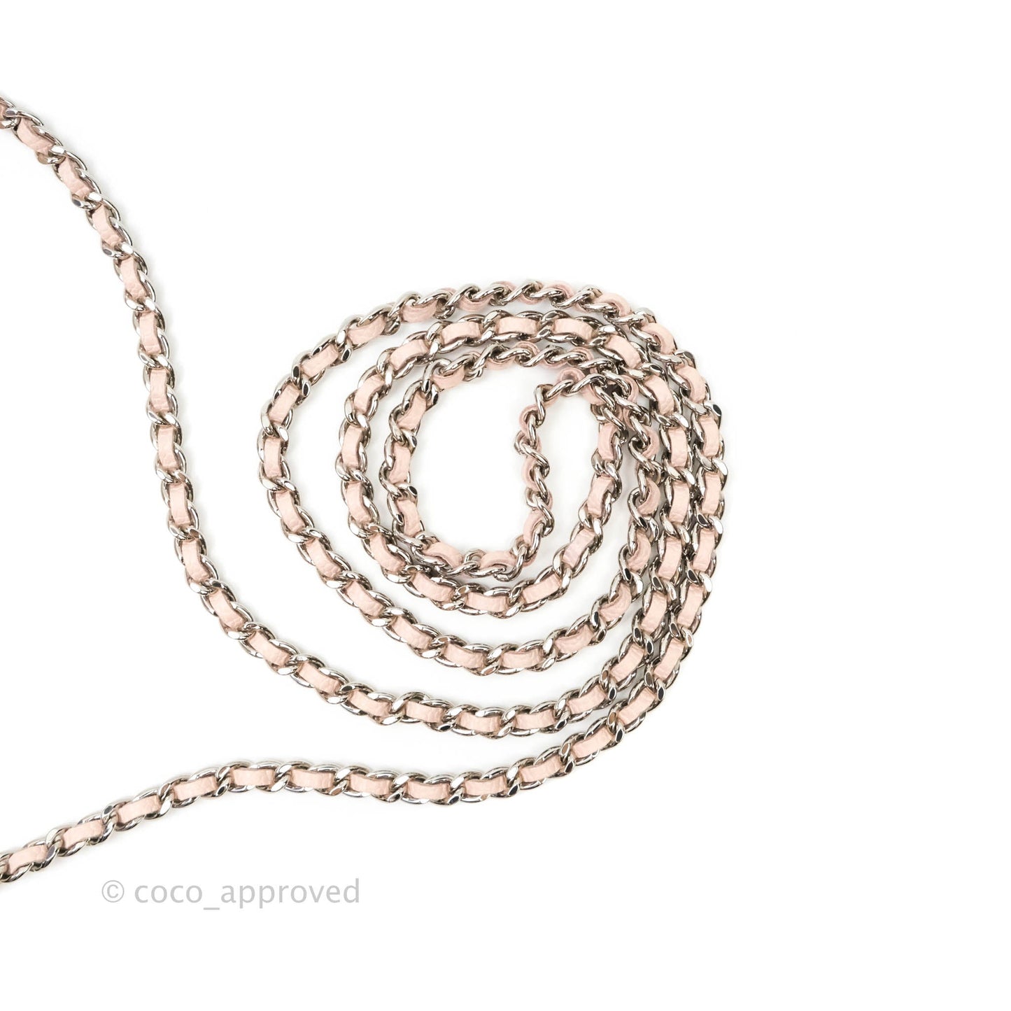 Chanel Quilted Wallet on Chain WOC Sakura Pink Caviar Silver Hardware