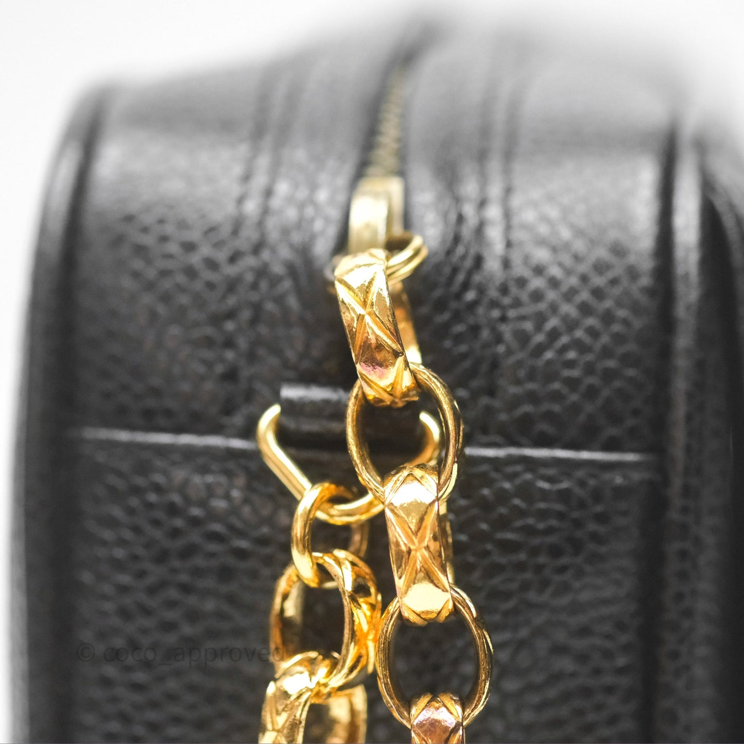 Chanel Vintage CC Camera Bag Black Caviar 24 Gold Hardware