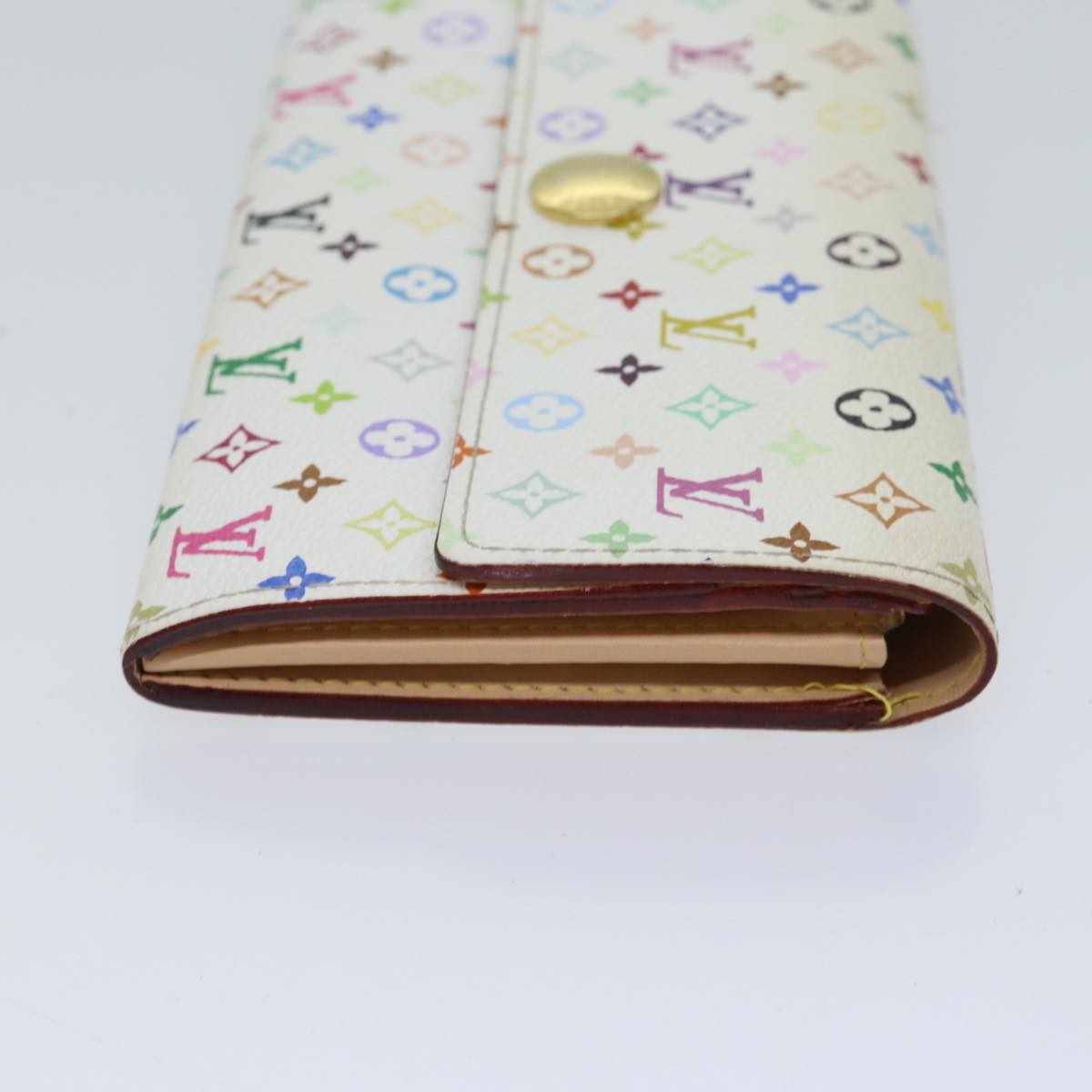 LOUIS VUITTON Multicolor Portefeuille Sarah Long Wallet White M93532 70503