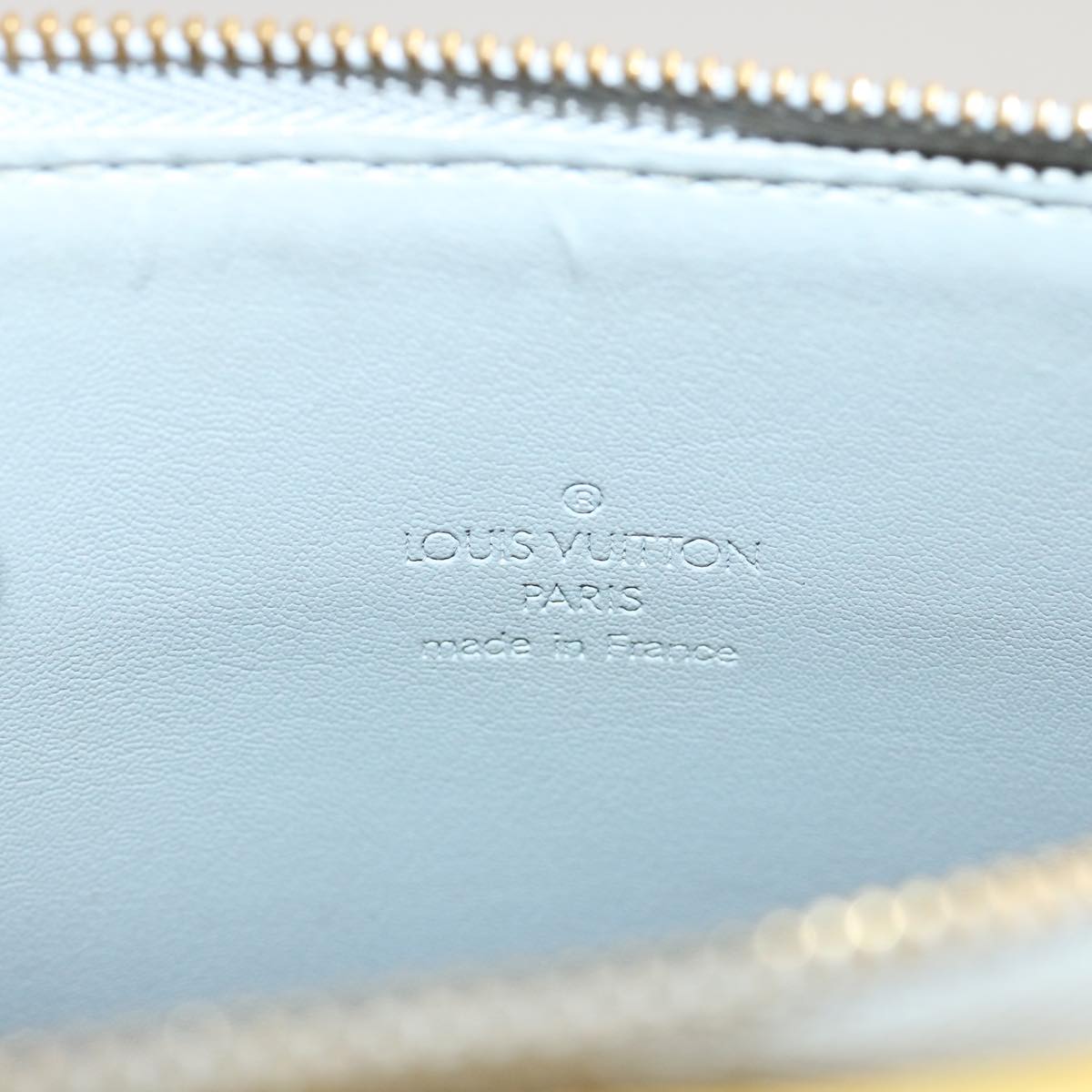 LOUIS VUITTON Monogram Vernis Motto Accessory Pouch Gris M91030 LV 70506