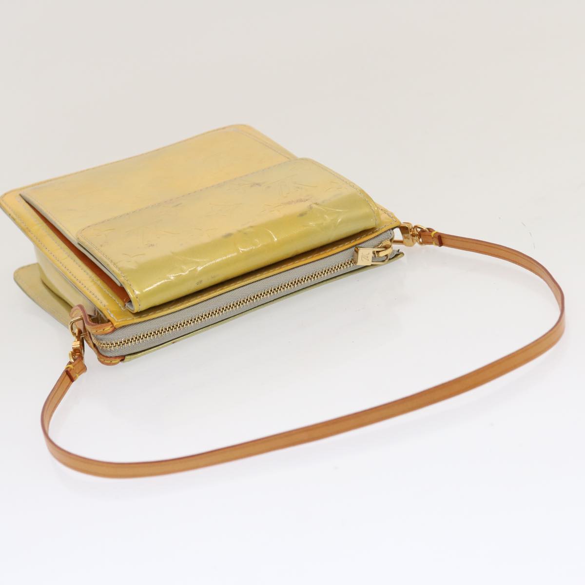 LOUIS VUITTON Monogram Vernis Motto Accessory Pouch Gris M91030 LV 70506