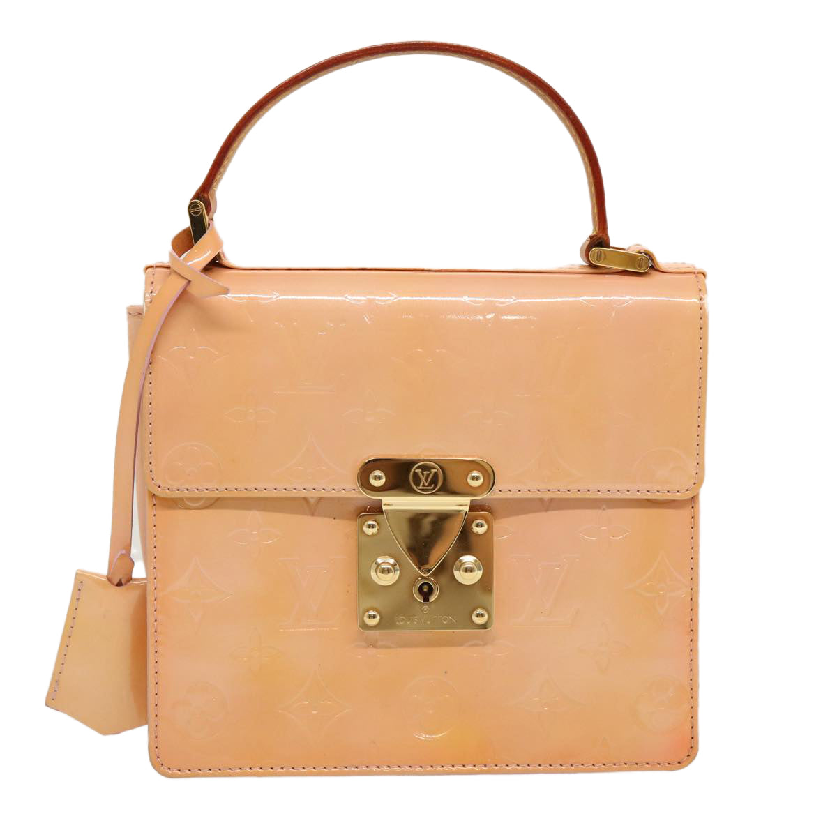 LOUIS VUITTON Vernis Spring Street Hand Bag Marshmallow Pink M91033 70507
