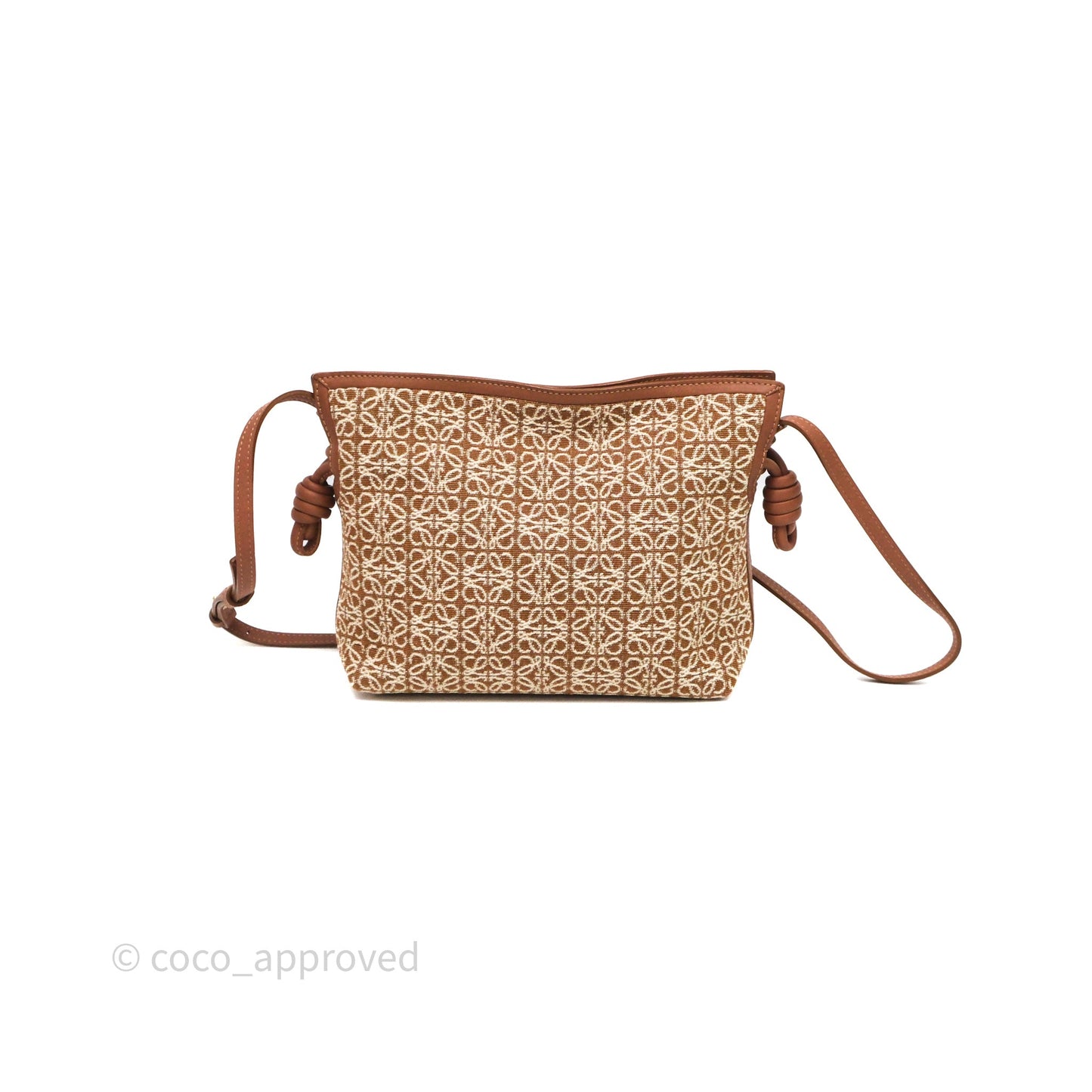 Loewe Jacquard Anagram Flamenco Knot Clutch Mini Bag Gold Hardware