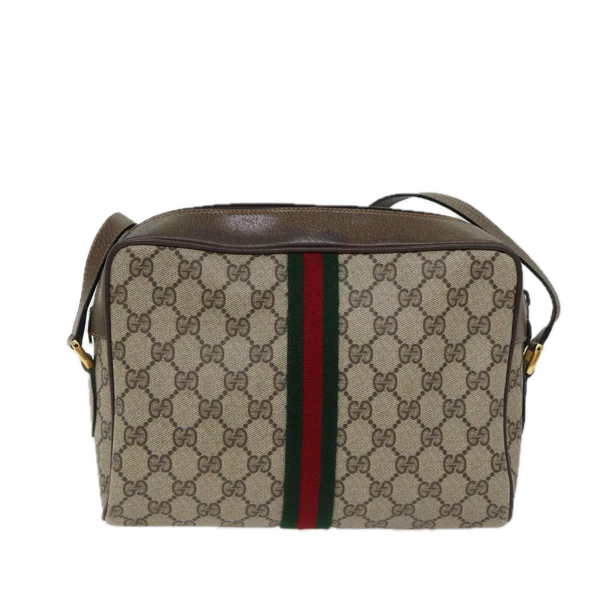 Luxury Gucci Trending 2025 GG Canvas Web Sherry Line Shoulder Bag PVC Beige Red Green  70522