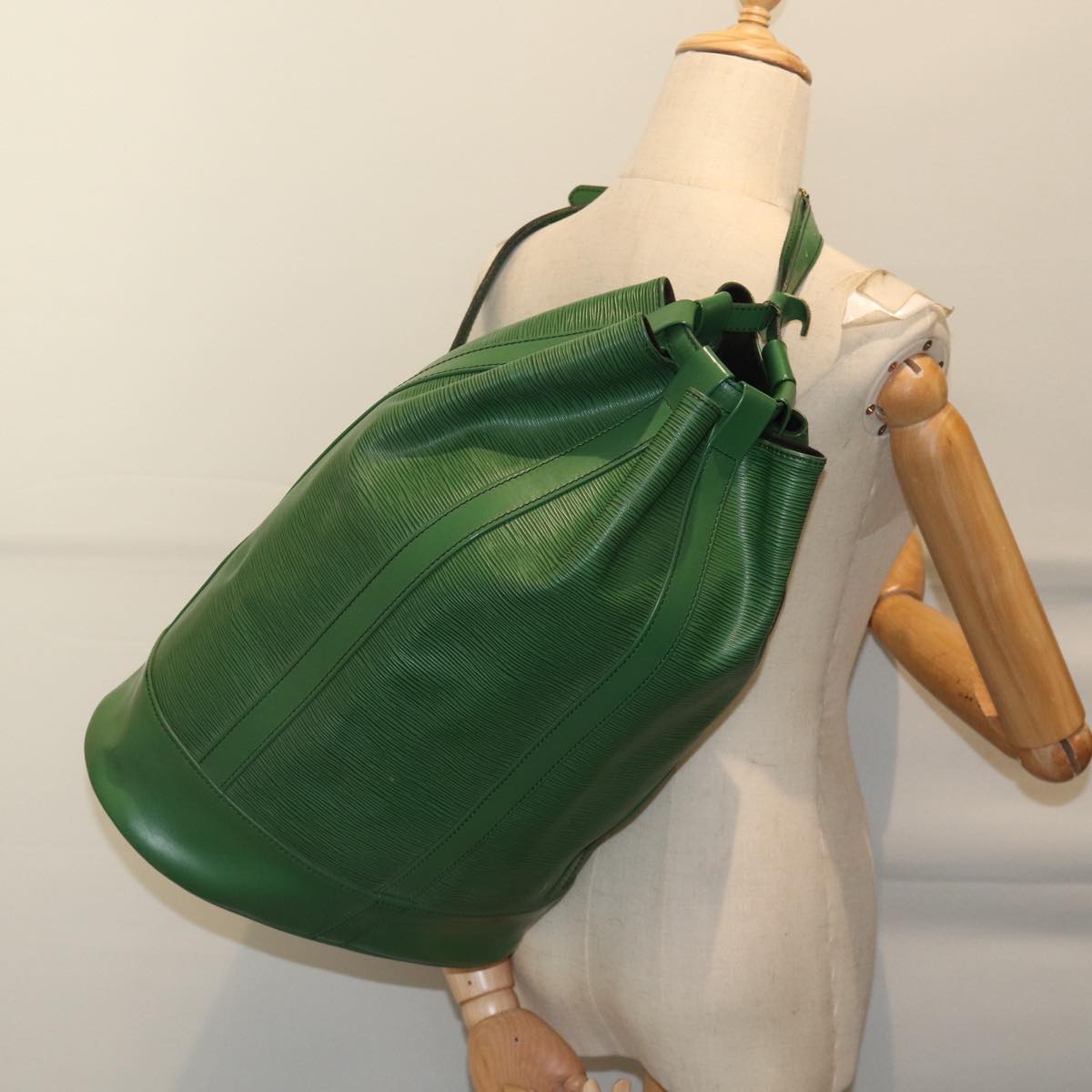 LOUIS VUITTON Epi Randonnee GM Shoulder Bag Green M43084 LV 70554