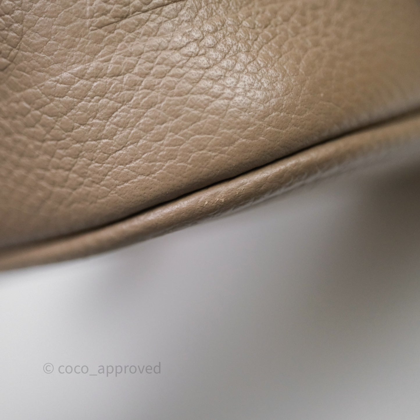 Louis Vuitton Monogram Empreinte Tourterelle Vanity PM Beige Gold Hardware