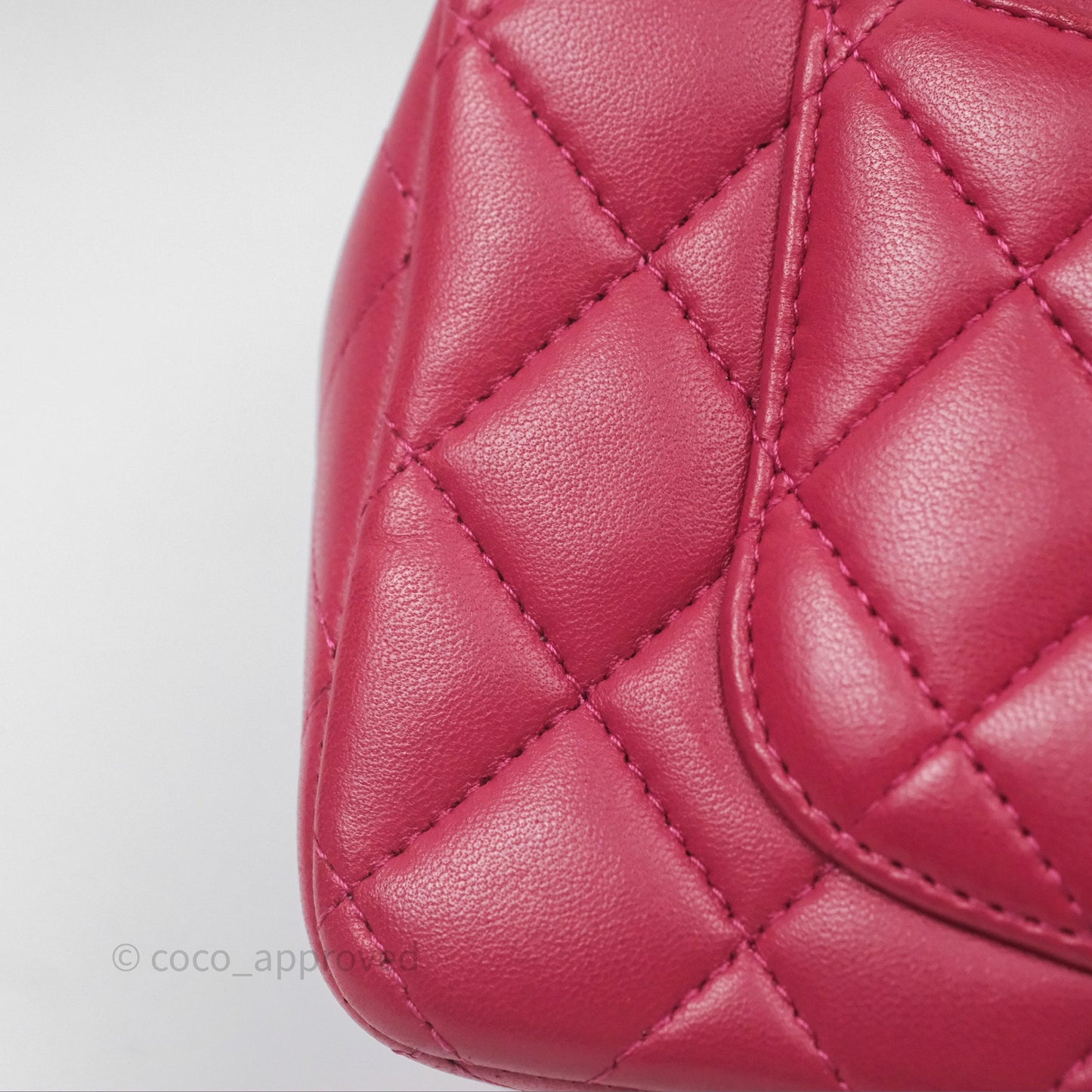 Chanel Top Handle Mini Rectangular Flap Red Lambskin Aged Gold Hardware