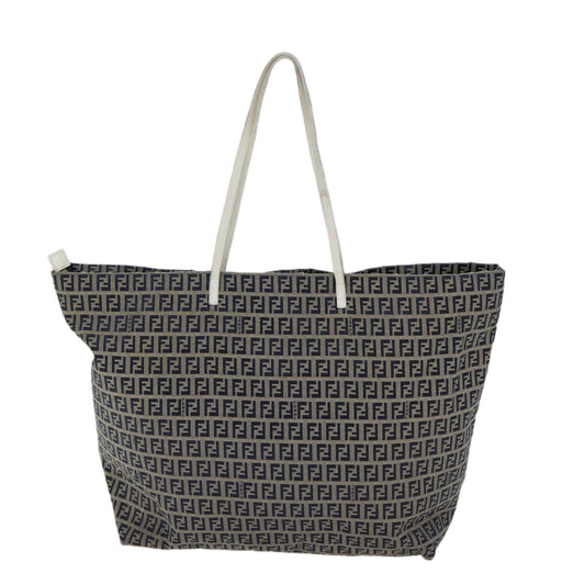 Luxury FendiZucchino Canvas Tote Bag Canvas Navy70600