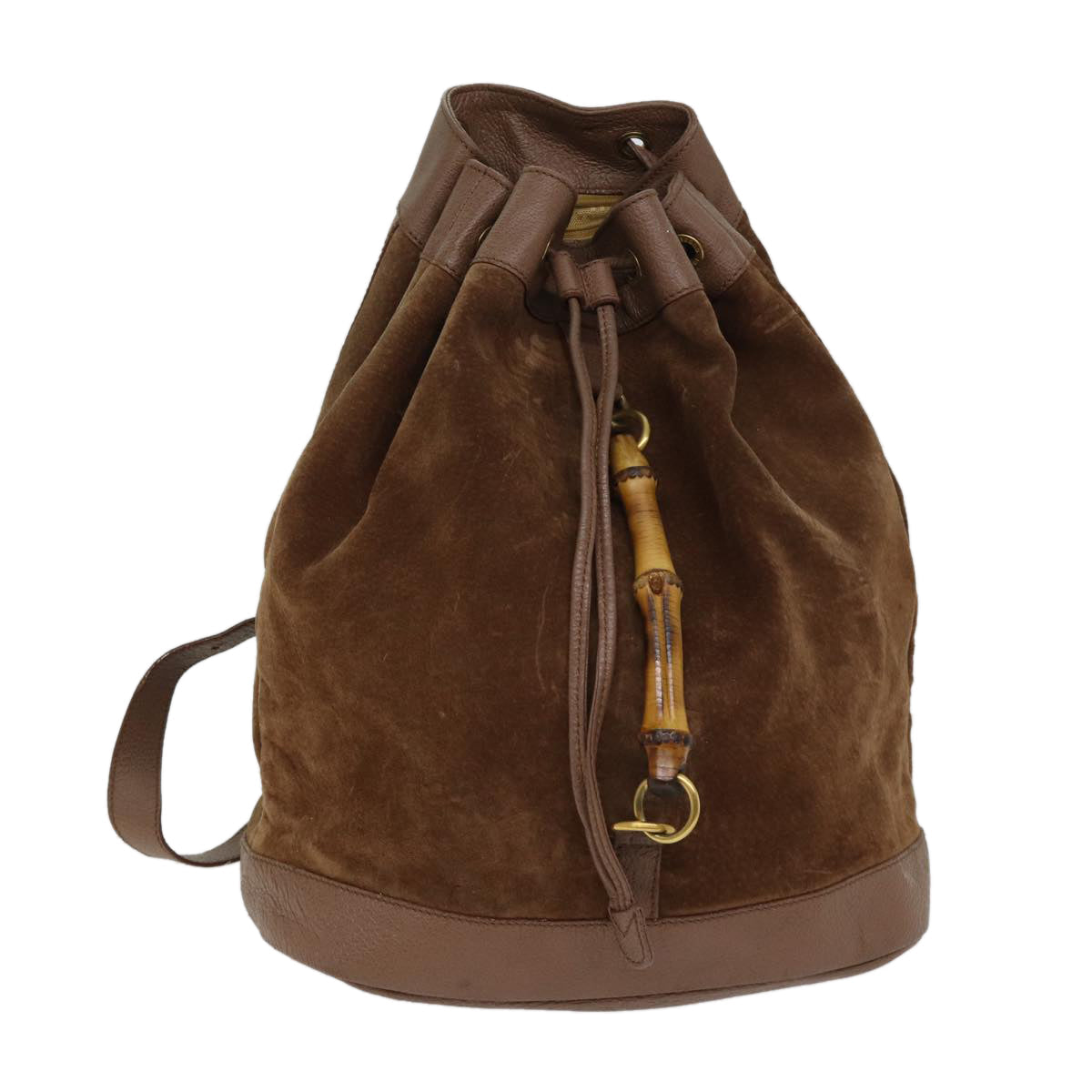 Luxury Gucci Trending 2025 Bamboo Backpack Suede Brown  70616