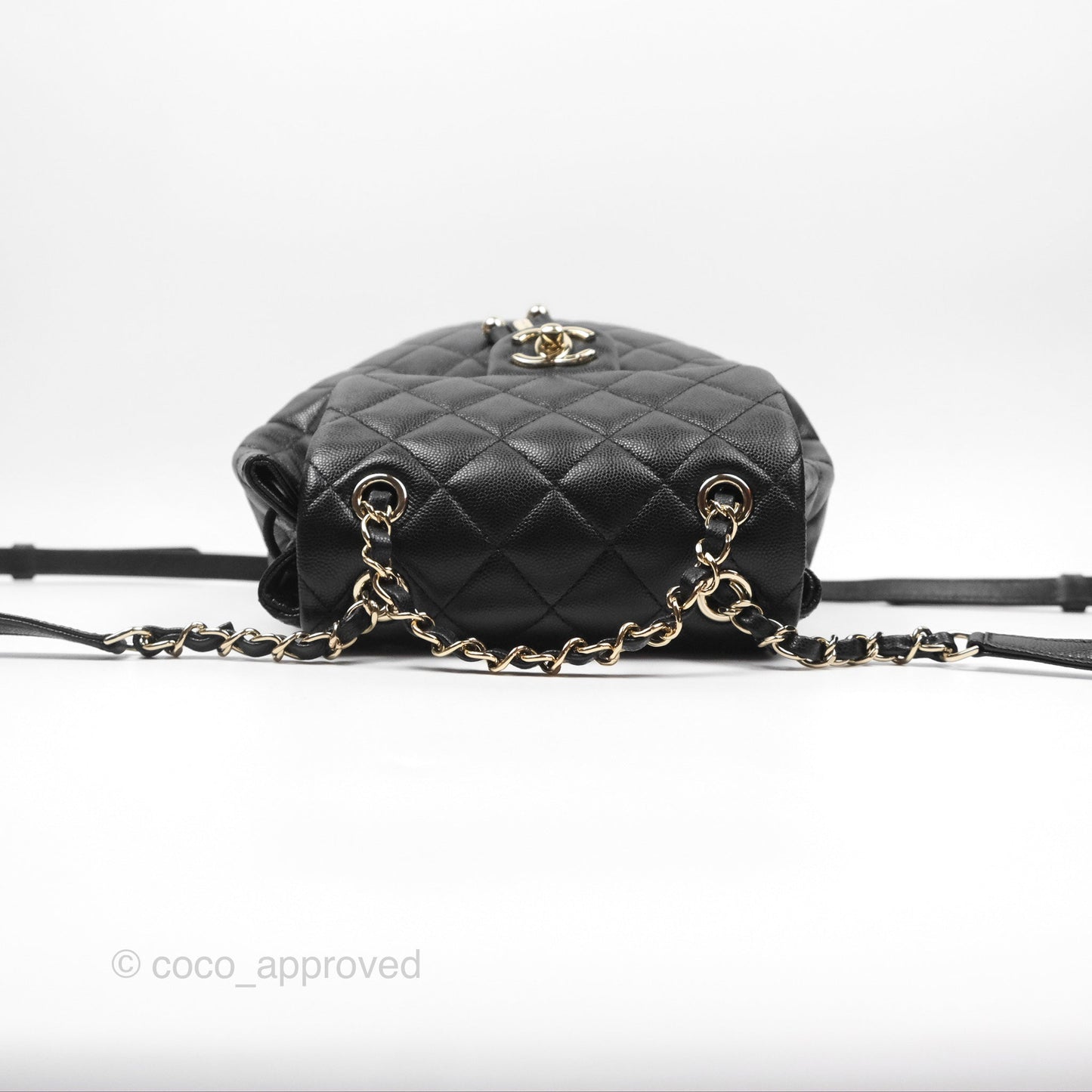 Chanel Mini Urban Spirit Backpack Black Caviar Gold Hardware 23S