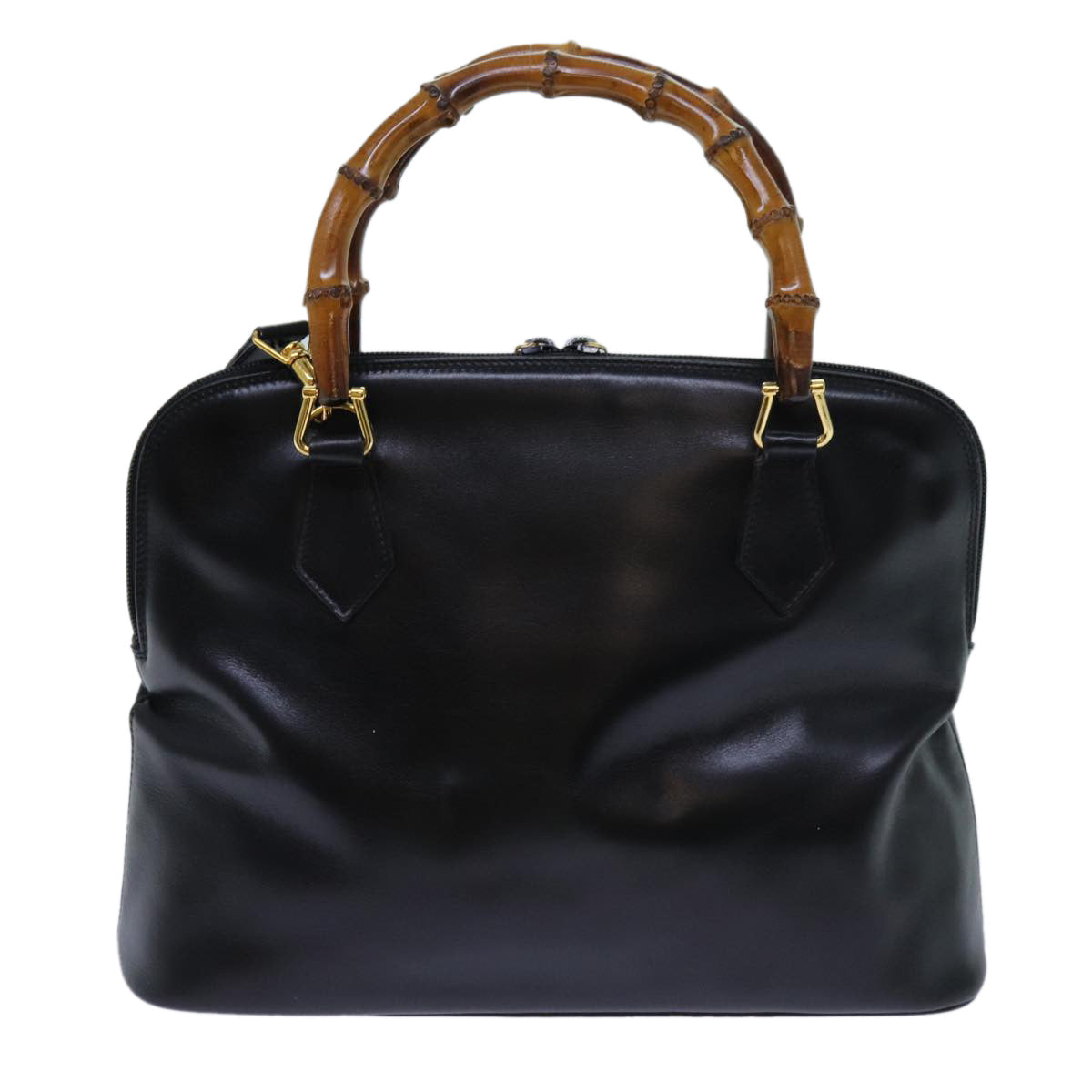 Luxury Gucci Trending 2025 Bamboo Hand Bag Leather 2way Black  70622