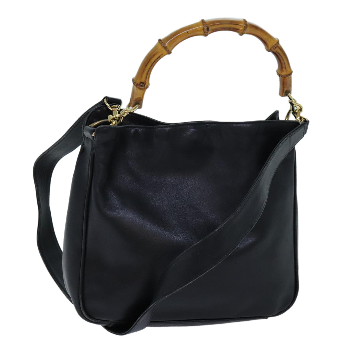 Luxury Gucci Trending 2025 Bamboo Shoulder Bag Leather 2way Black  70623