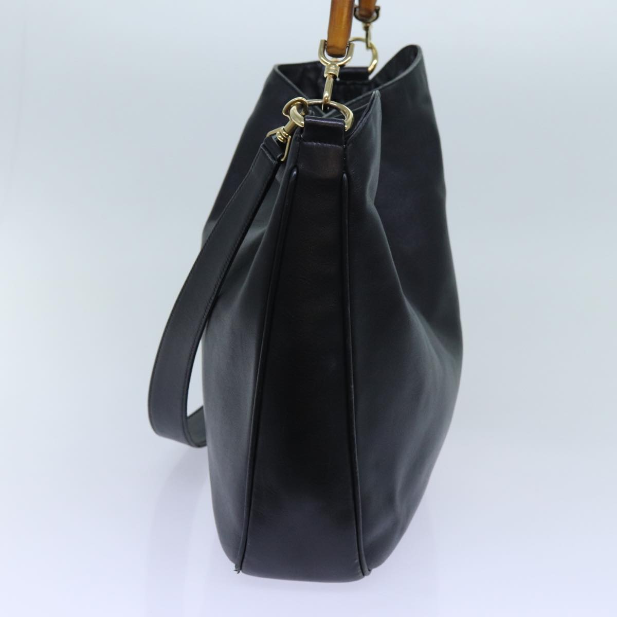Luxury Gucci Trending 2025 Bamboo Shoulder Bag Leather 2way Black 001 1577  70626