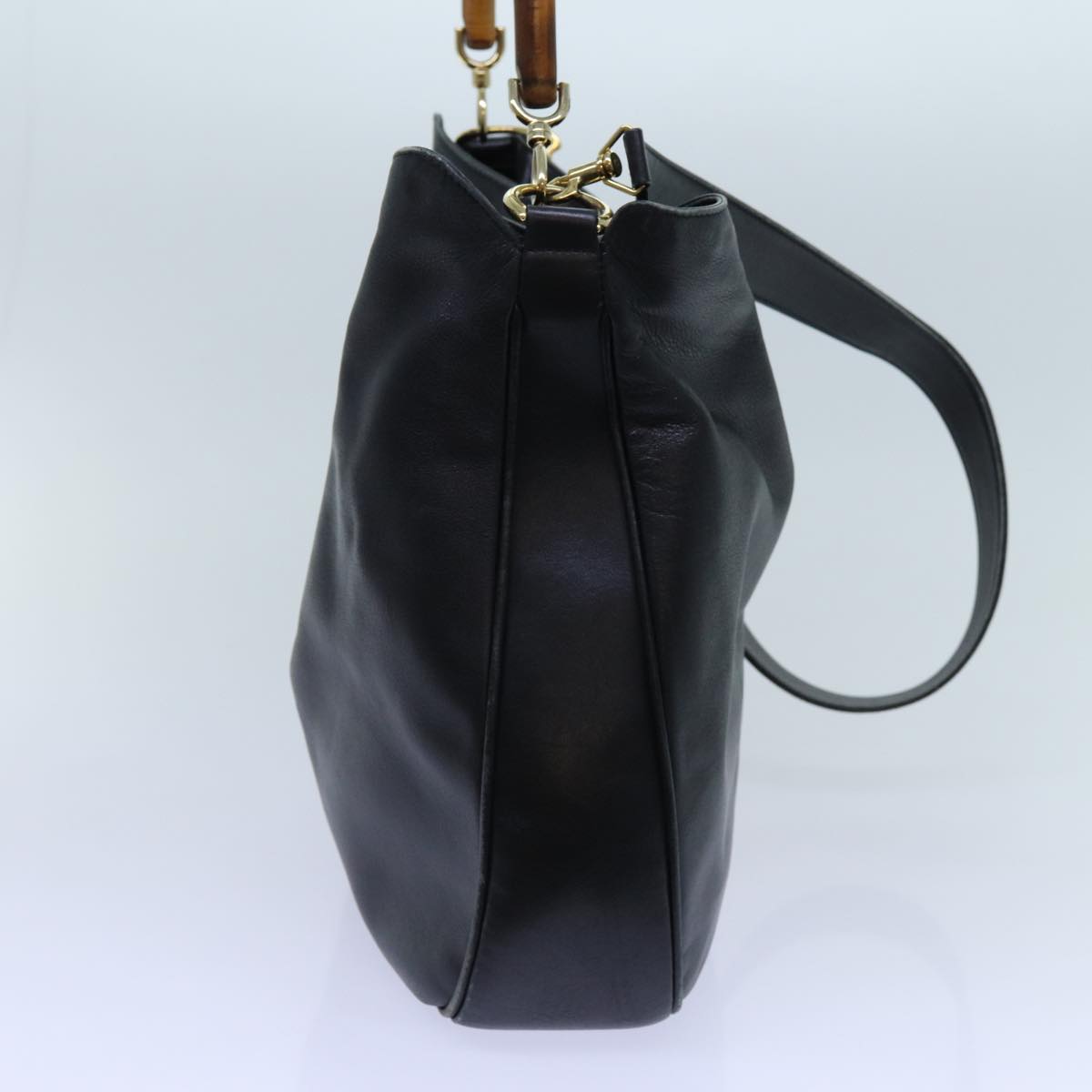 Luxury Gucci Trending 2025 Bamboo Shoulder Bag Leather 2way Black 001 1577  70626