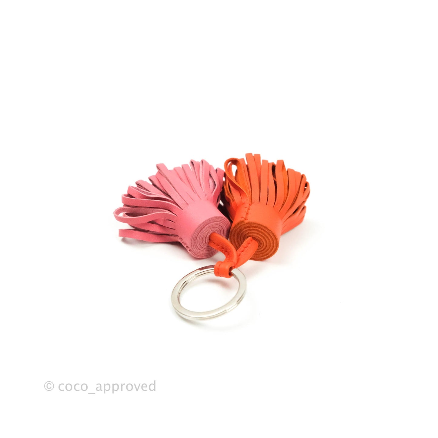 Hermès Lambskin Leather Carmen Uno-Dos Key Ring