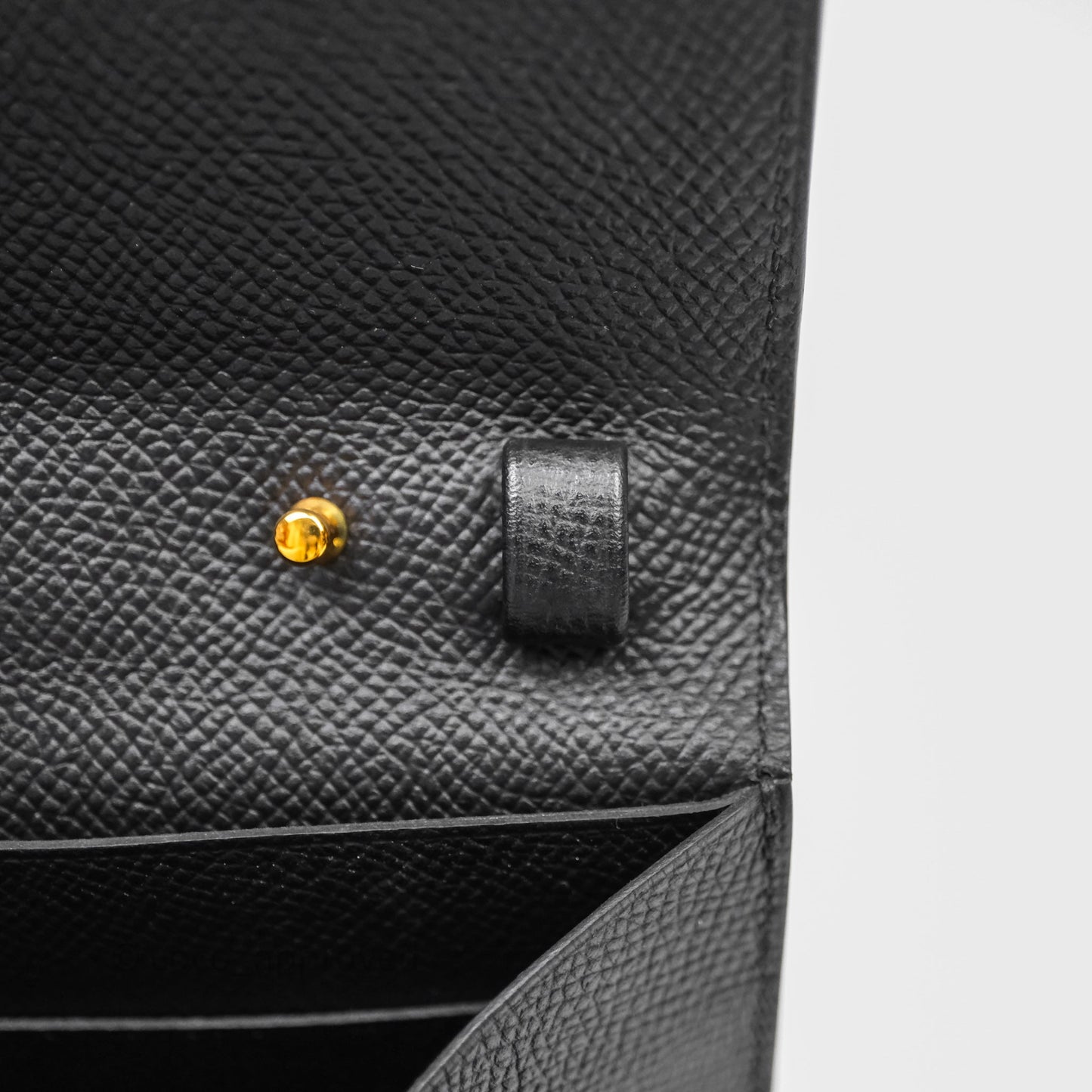 Hermès Clic 16 Wallet On Chain Noir Epsom Gold Hardware