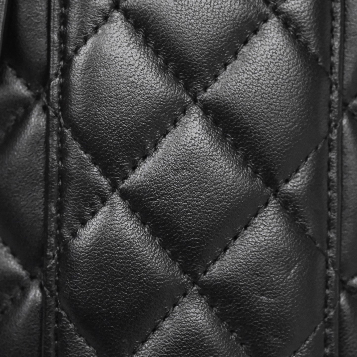 Chanel Trendy Vanity Phone Holder With Chain Black Lambskin Gold Hardware