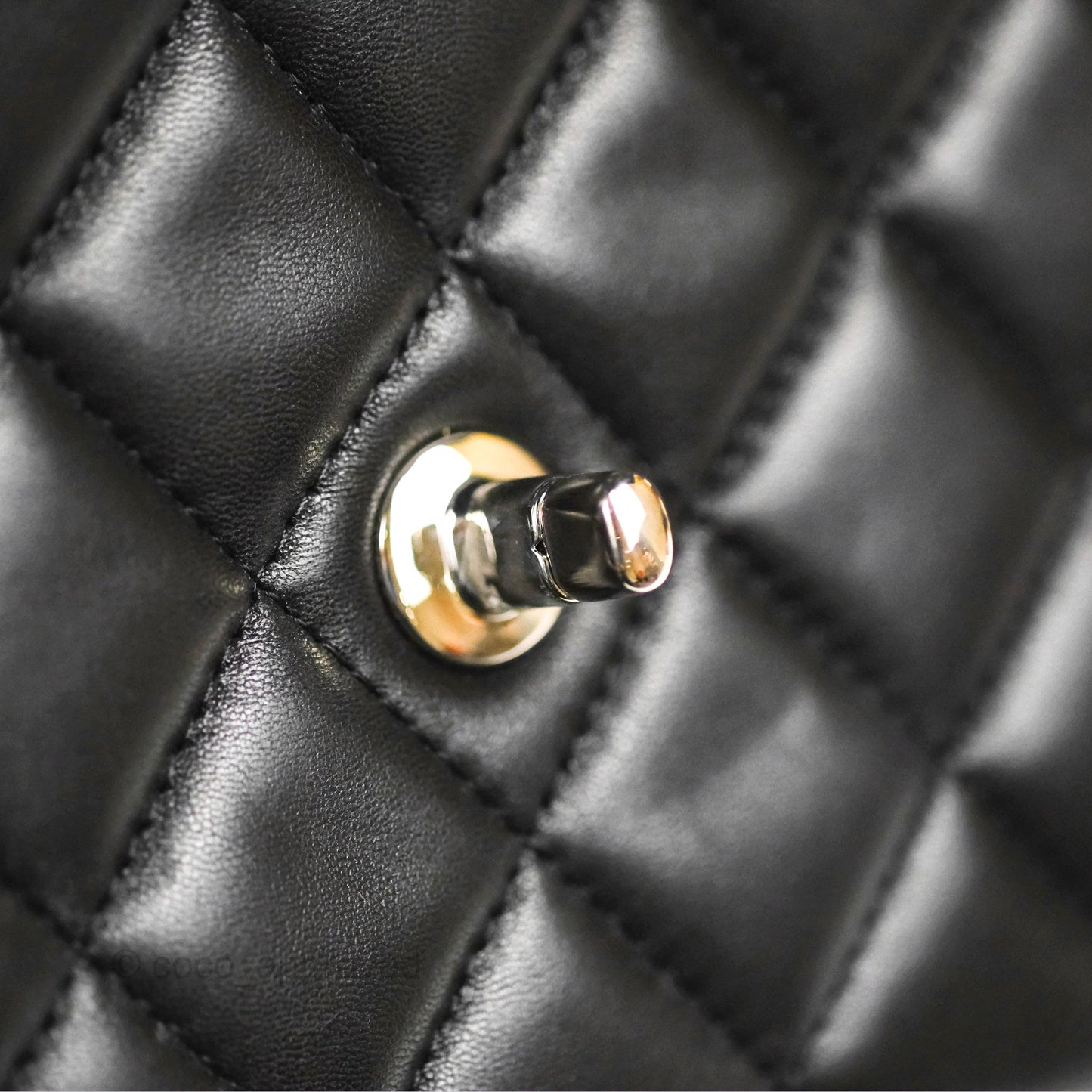 Chanel Quilted Maxi Double Flap Black Lambskin Silver Hardware