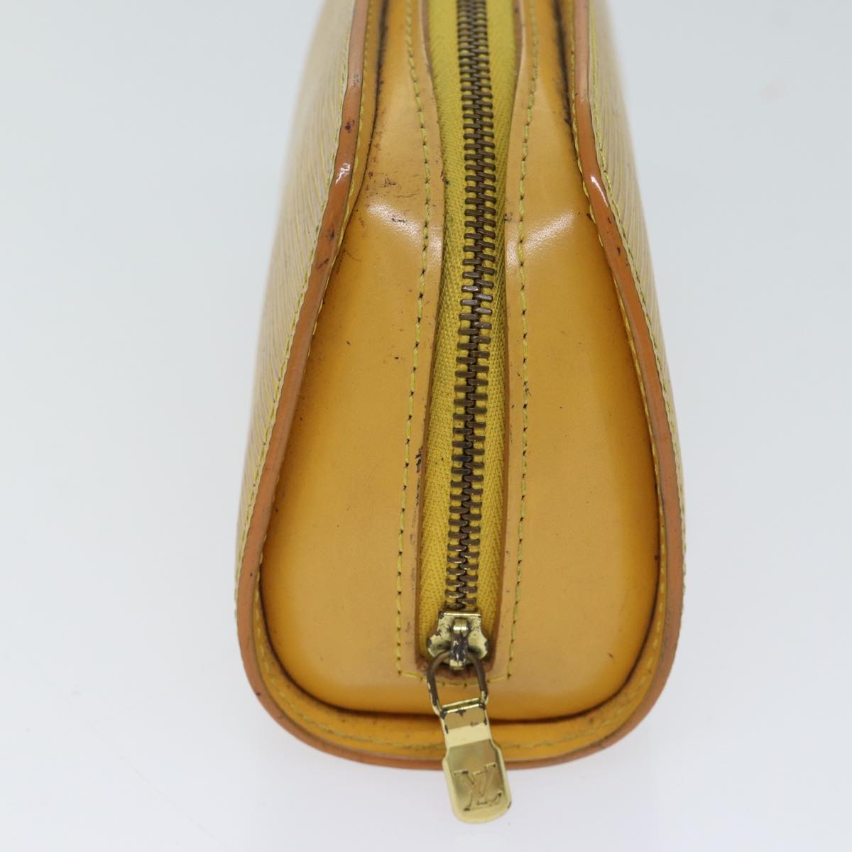 LOUIS VUITTON Epi Dauphine PM Pouch Yellow M48449 LV 70694