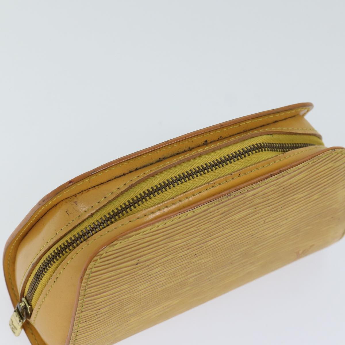 LOUIS VUITTON Epi Dauphine PM Pouch Yellow M48449 LV 70694