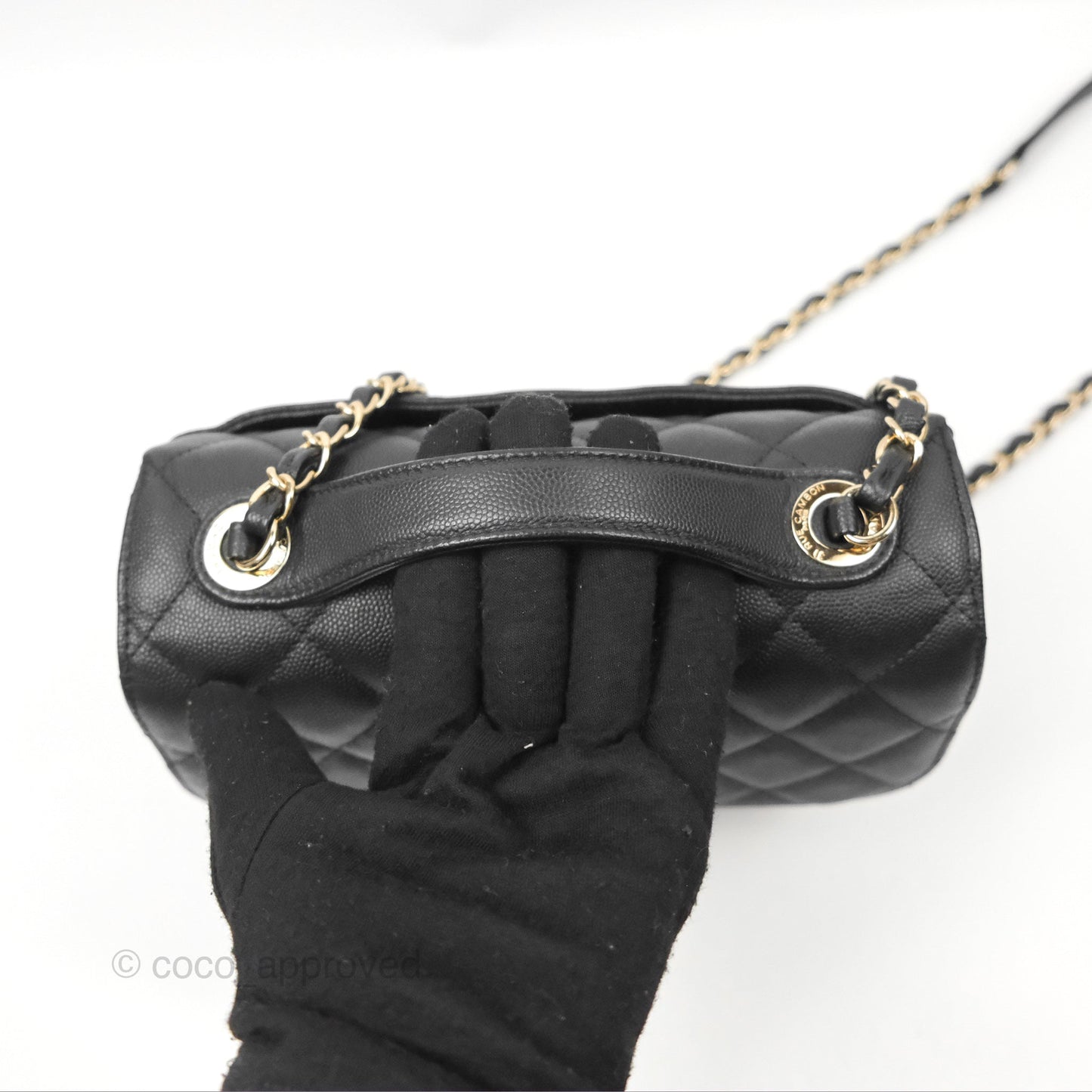 Chanel Quilted Medium Business Affinity Flap Black Caviar Gold Hardware