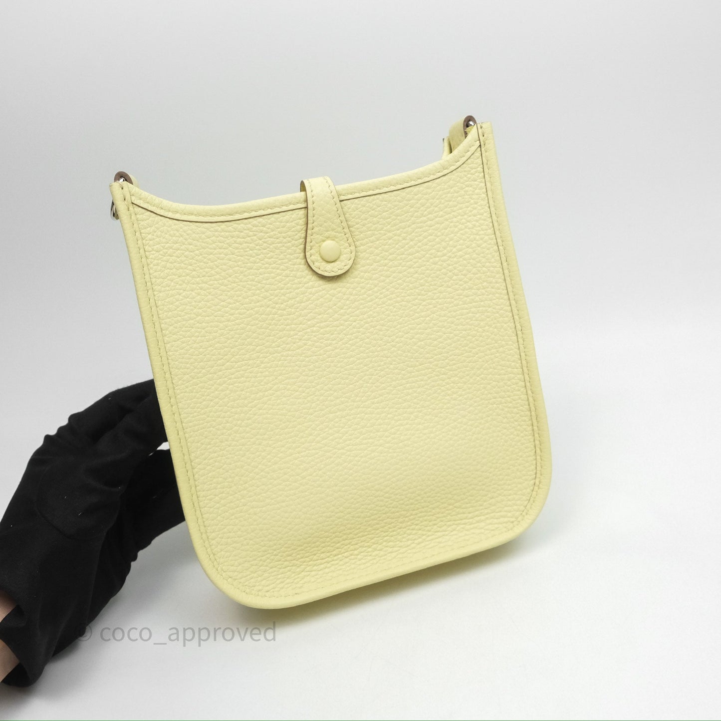 Hermès Mini Evelyne 16 Jaune Milton I8 Clemence Palladium Hardware