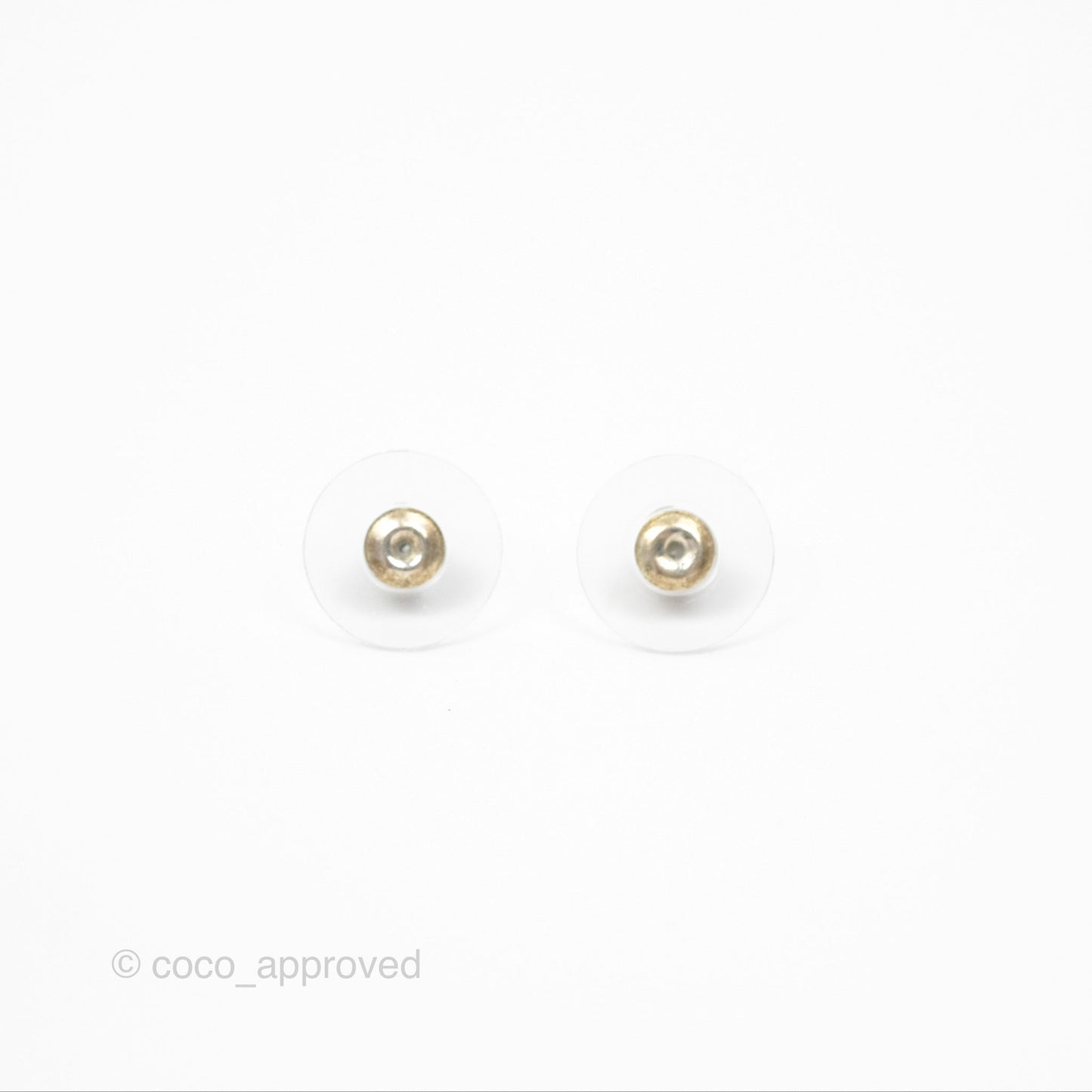 Chanel Black Crystal CC Earrings Silver Tone 22B