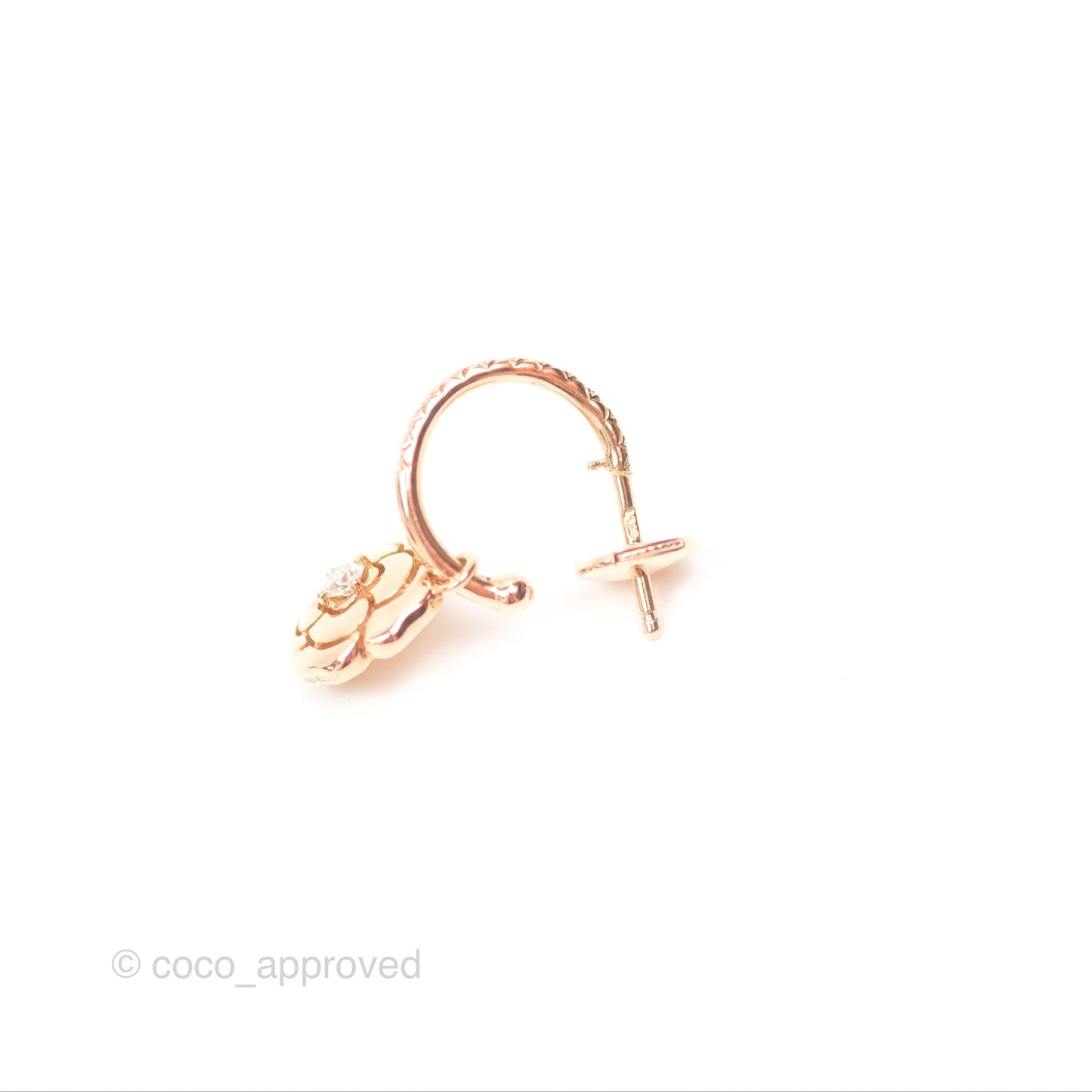 Chanel Extrait De Camelia Earrings 18K Rose Gold