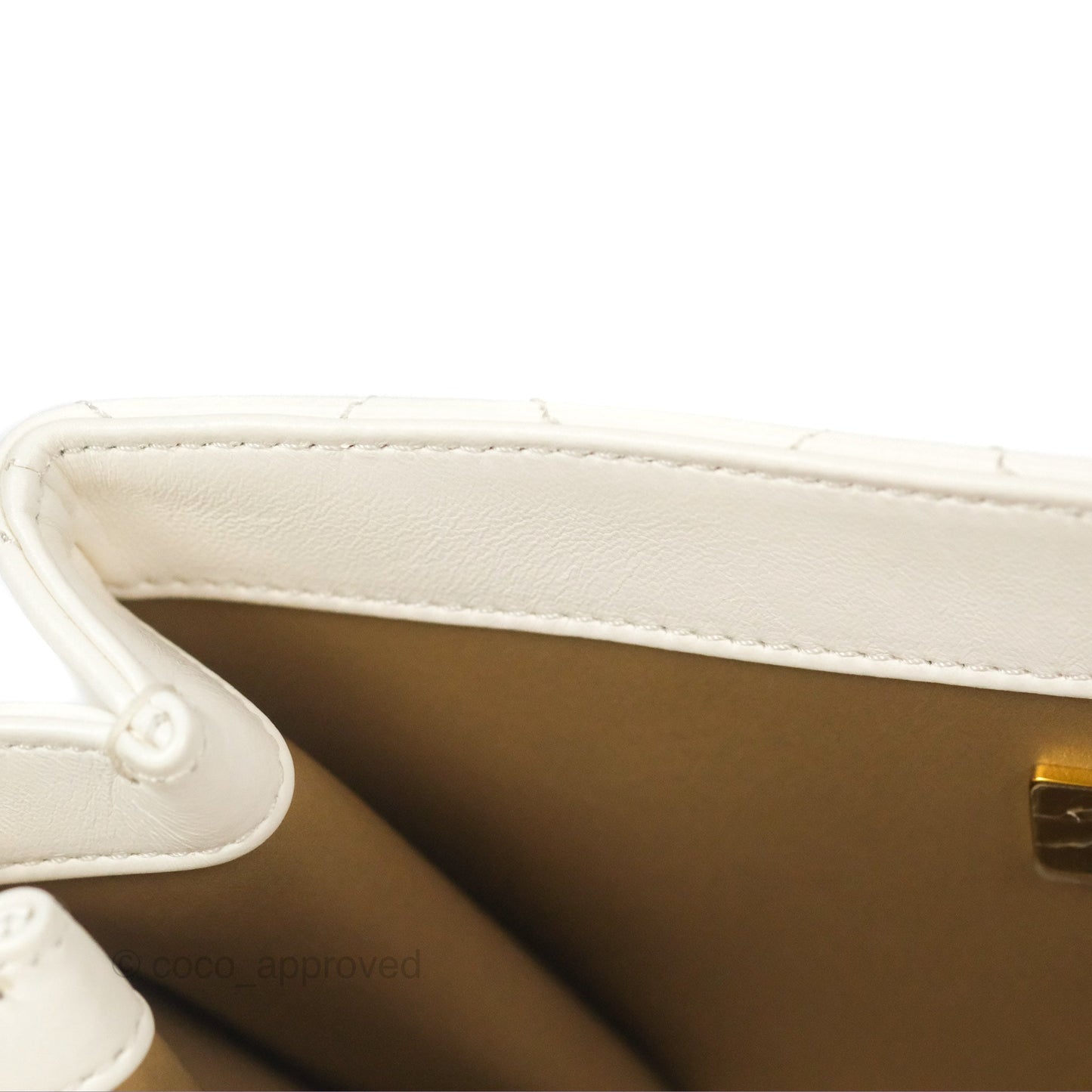 Chanel Mini Flap Bag with Enamel Charm Chain White Lambskin Gold Hardware