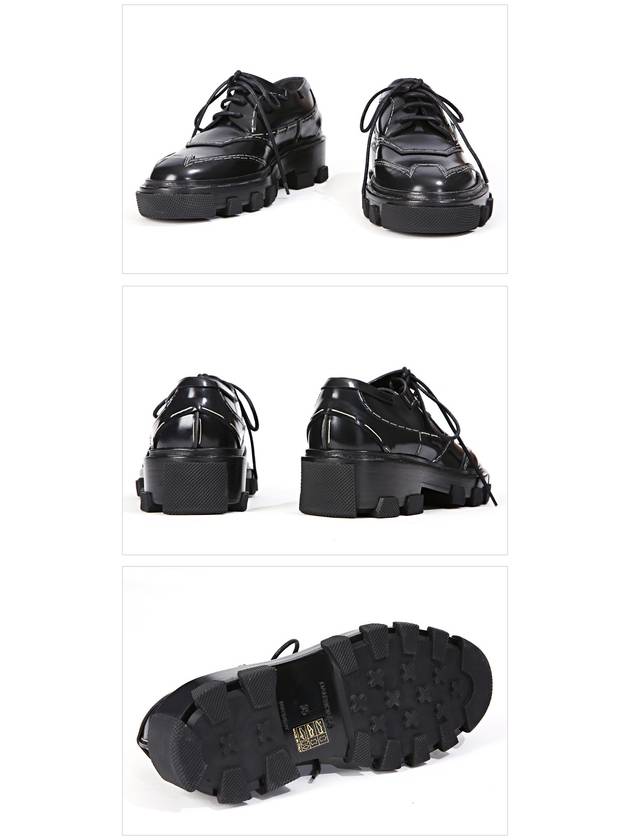 Luxury Balenciaga Topstitched Leather Derby Black