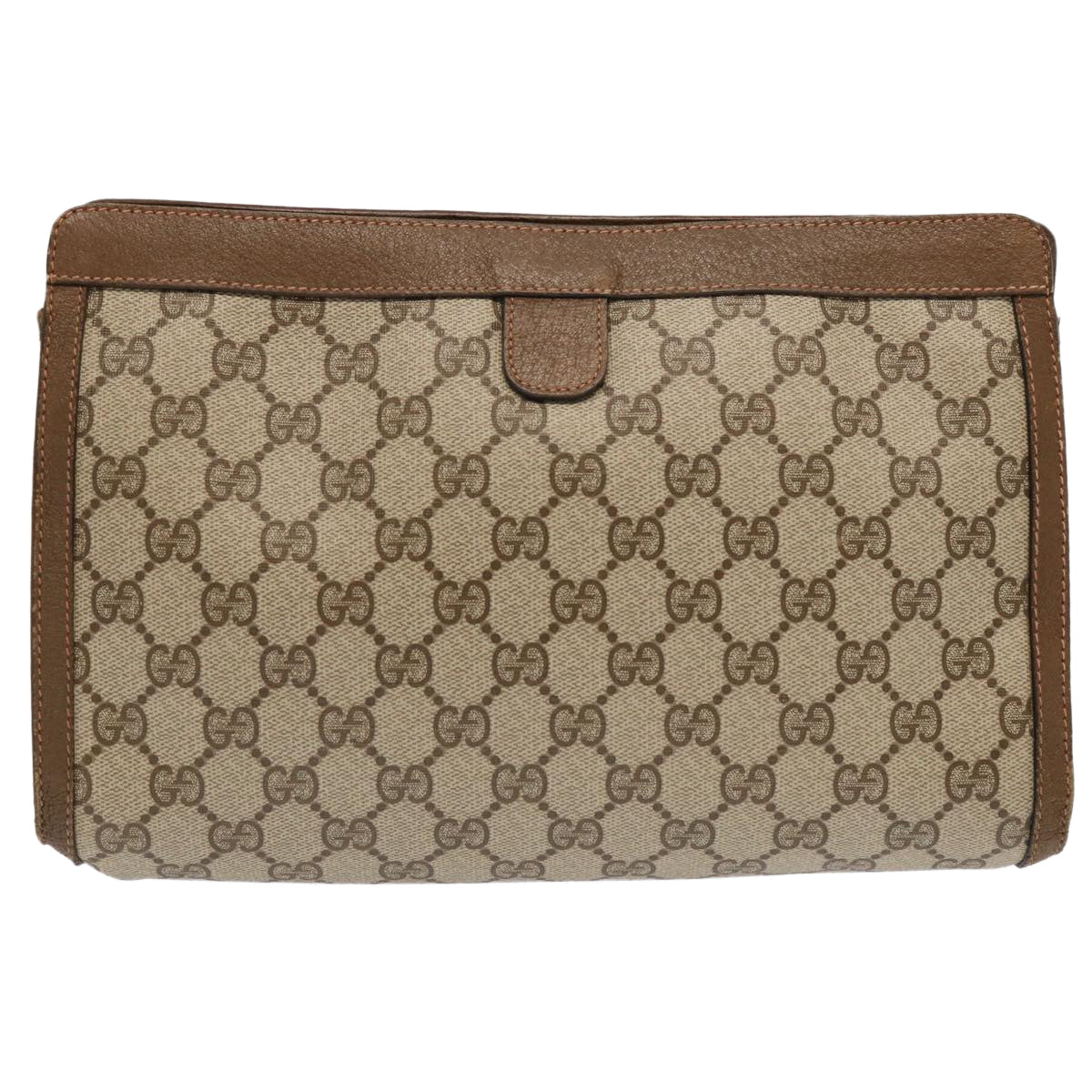 Luxury Gucci Trending 2025 GG Supreme Web Sherry Line Clutch Bag PVC Beige Red 89 01 033  70726