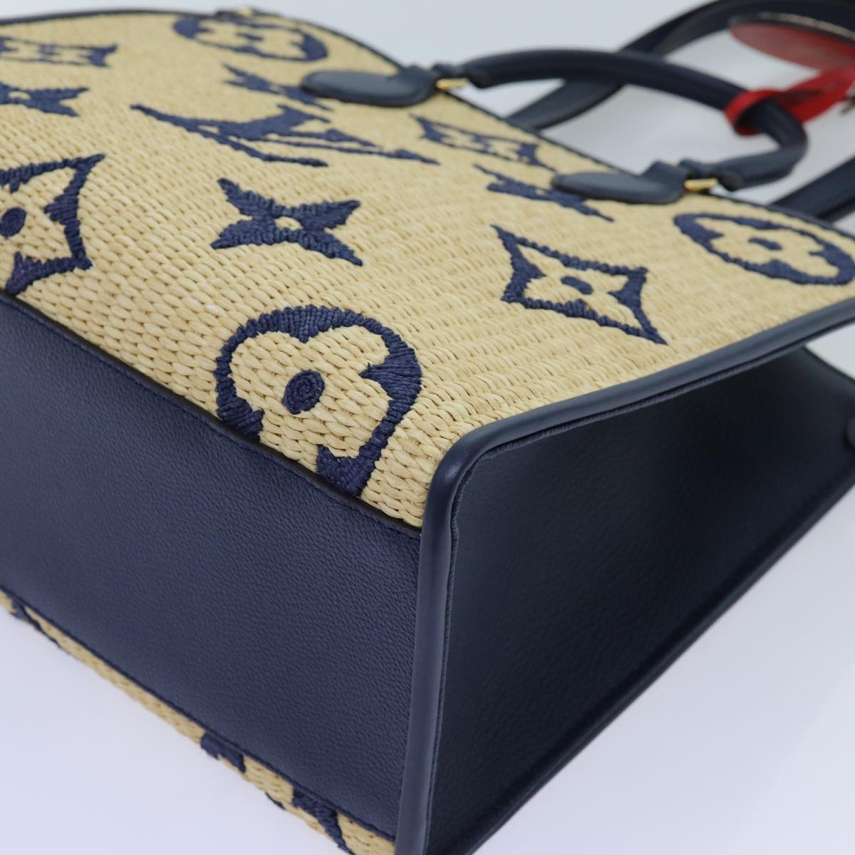LOUIS VUITTON Monogram Raffia On The Go MM Bag 2way Beige M57723 LV 70773S