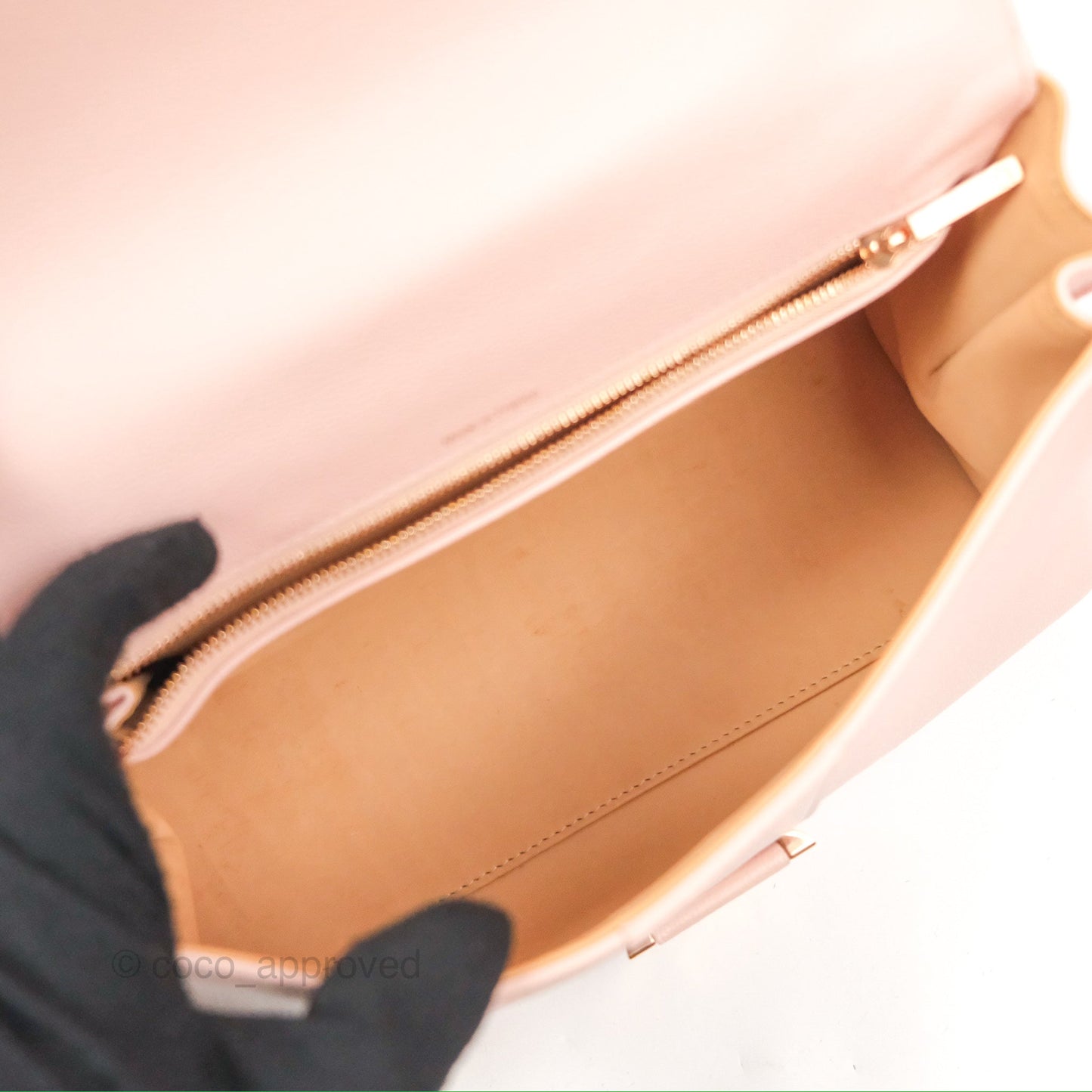 Delvaux Brillant East West Top Handle Bag Nude Pink Rose Gold Hardware