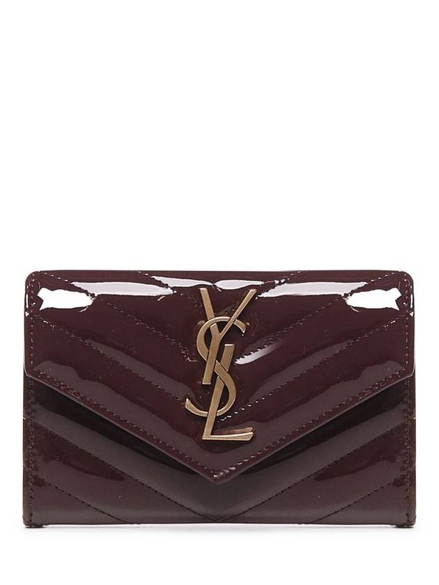 Luxury Saint Laurent Cassandra Matelasse Half Wallet Red