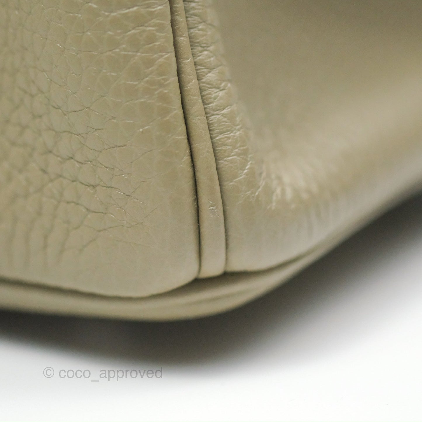 Hermès Retourne Birkin 30 Sauge Clemence Palladium Hardware