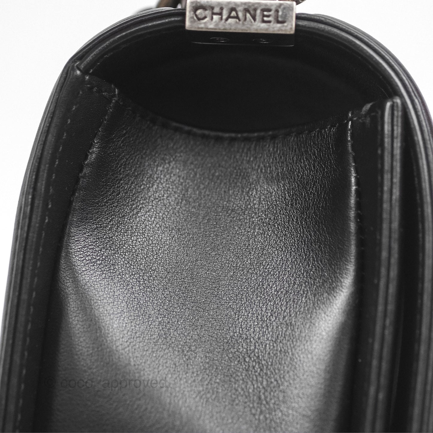 Chanel Medium Boy Quilted Black Calfskin Ruthenium Hardware