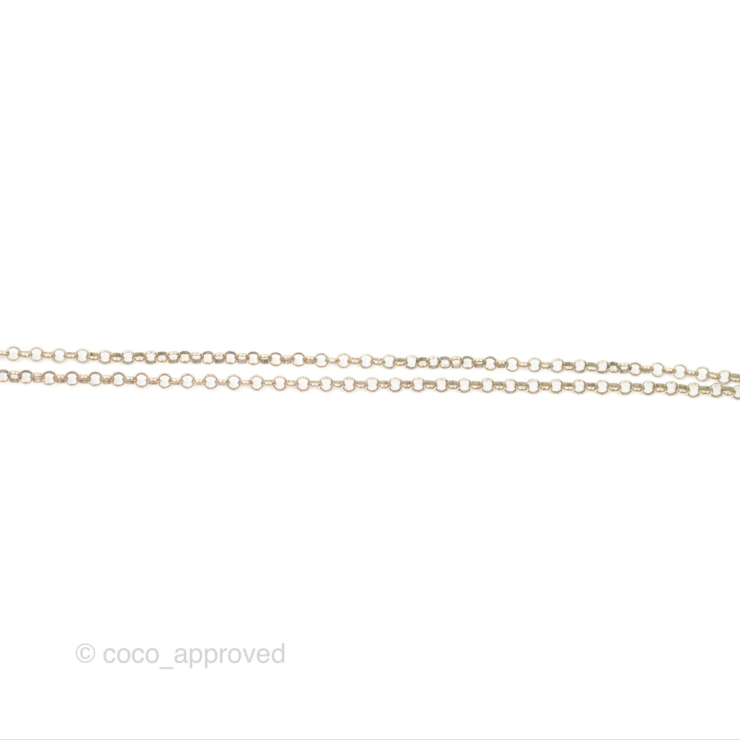 Chanel Heart Pearl CC Necklace Gold Tone 21B