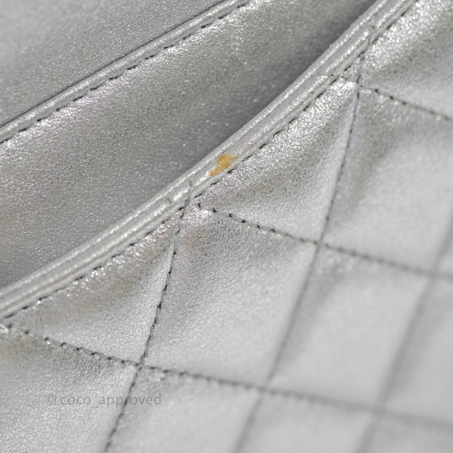 Chanel Quilted Small Metallic Silver Backpack in Seoul Lambskin Silver Hardware