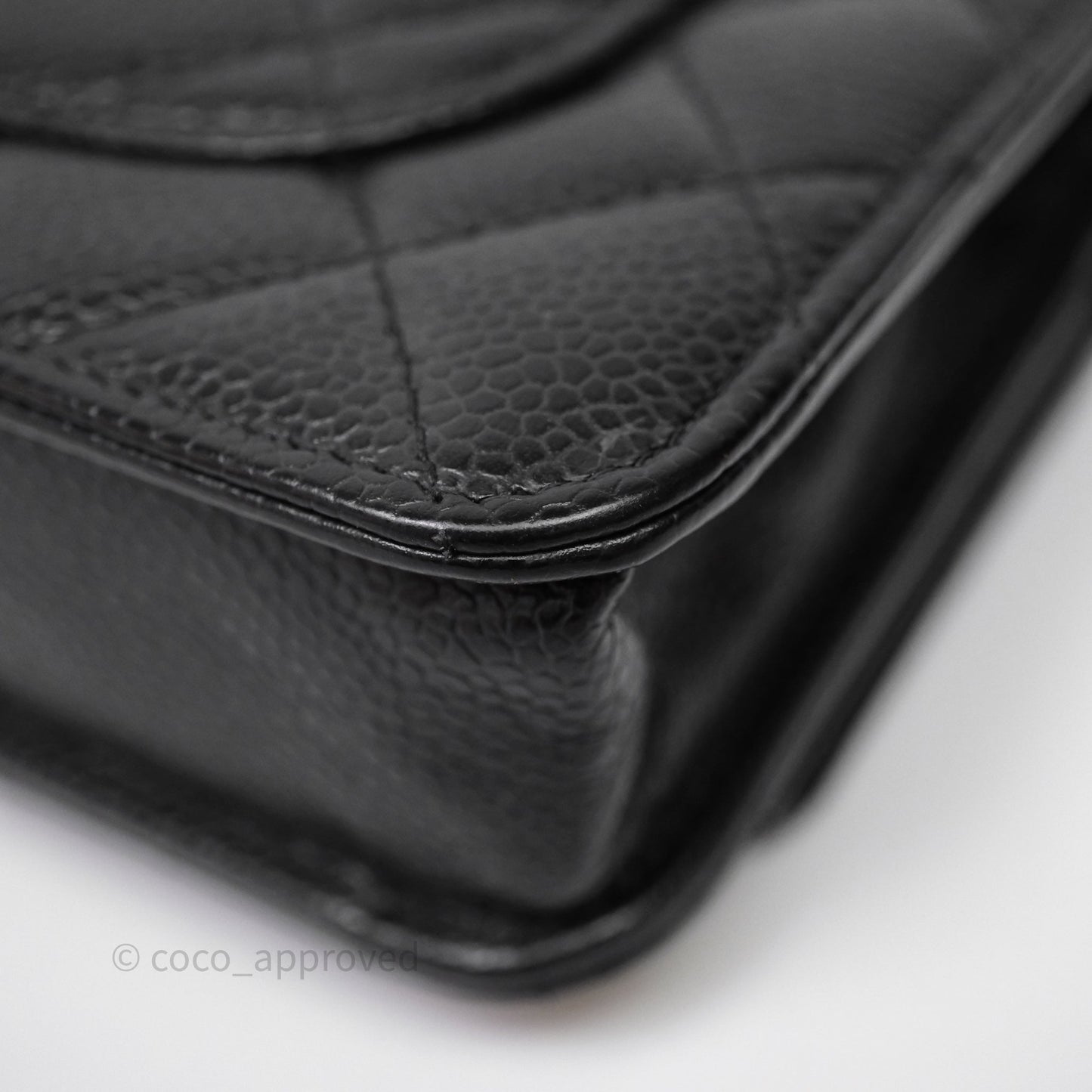 Chanel Quilted WOC Black Caviar Gold Hardware